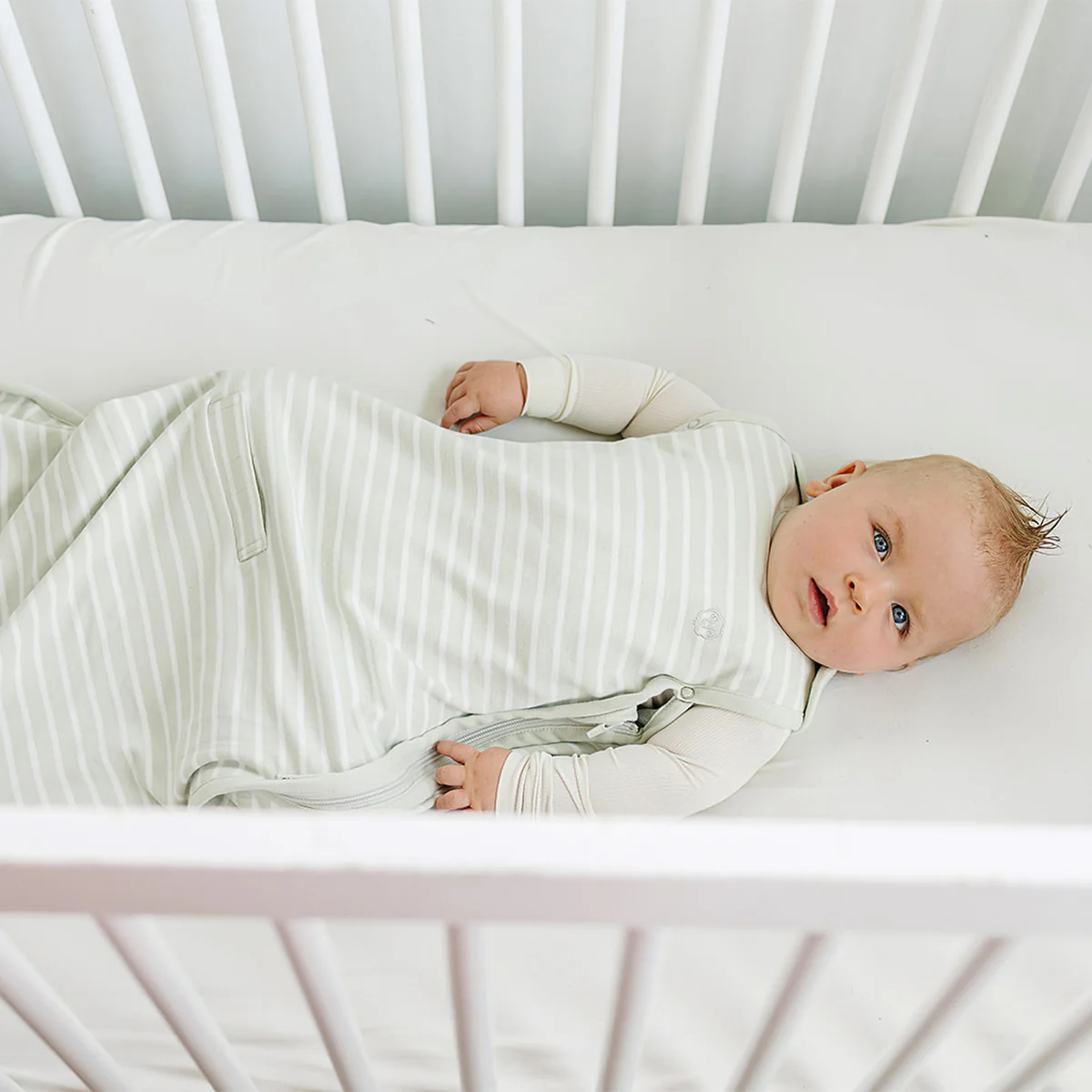 4 Season® Ultimate Baby Sleep Bag, Merino Wool & Organic Cotton, Birch Gray - Image 4