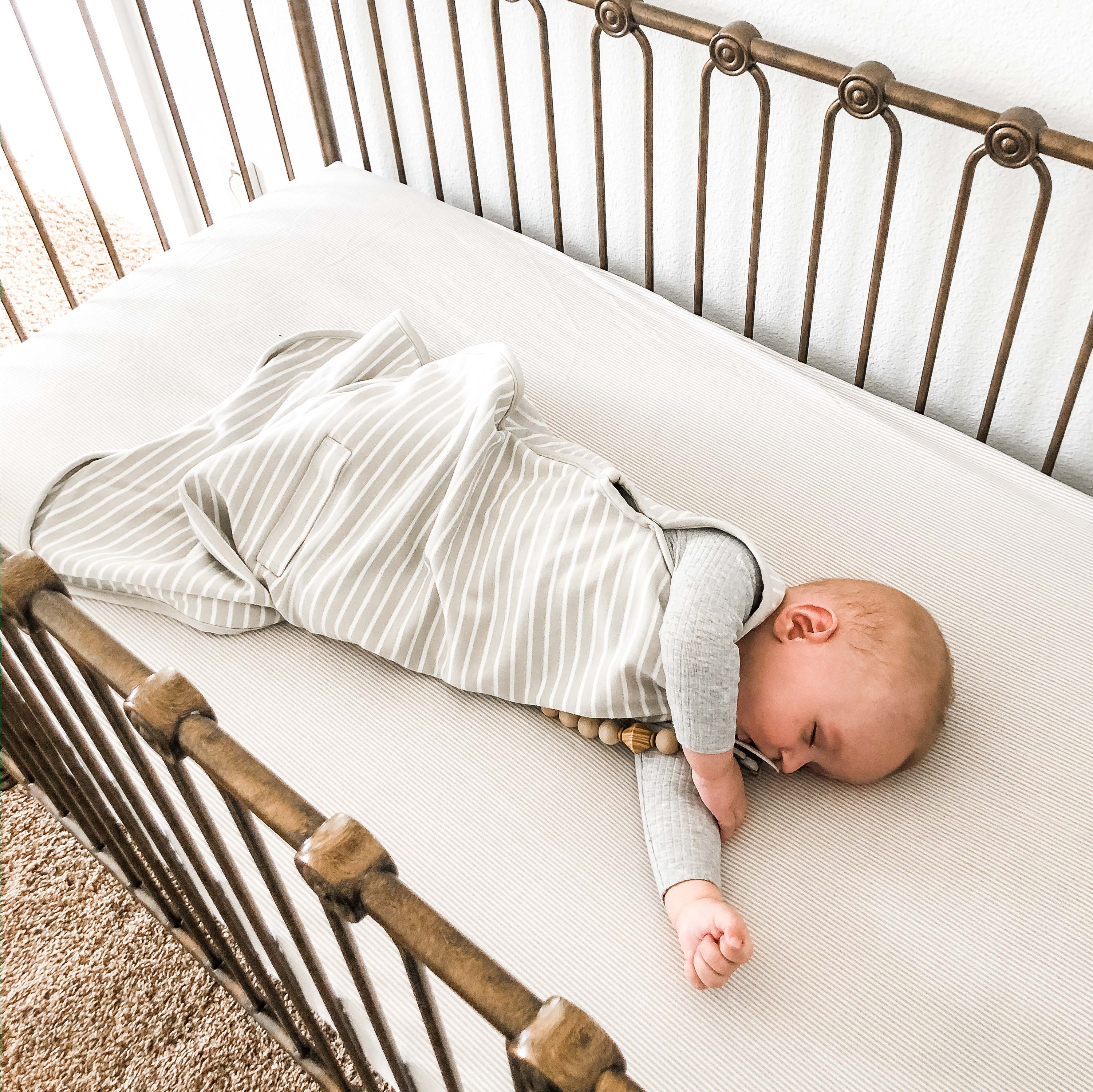 4 Season® Ultimate Baby Sleep Bag, Merino Wool & Organic Cotton, Birch Gray - Image 6