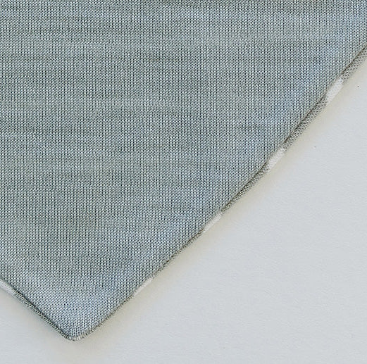 Bandana Bib Set, Merino Wool & Organic Cotton, Set of 2, Birch Gray - Image 6