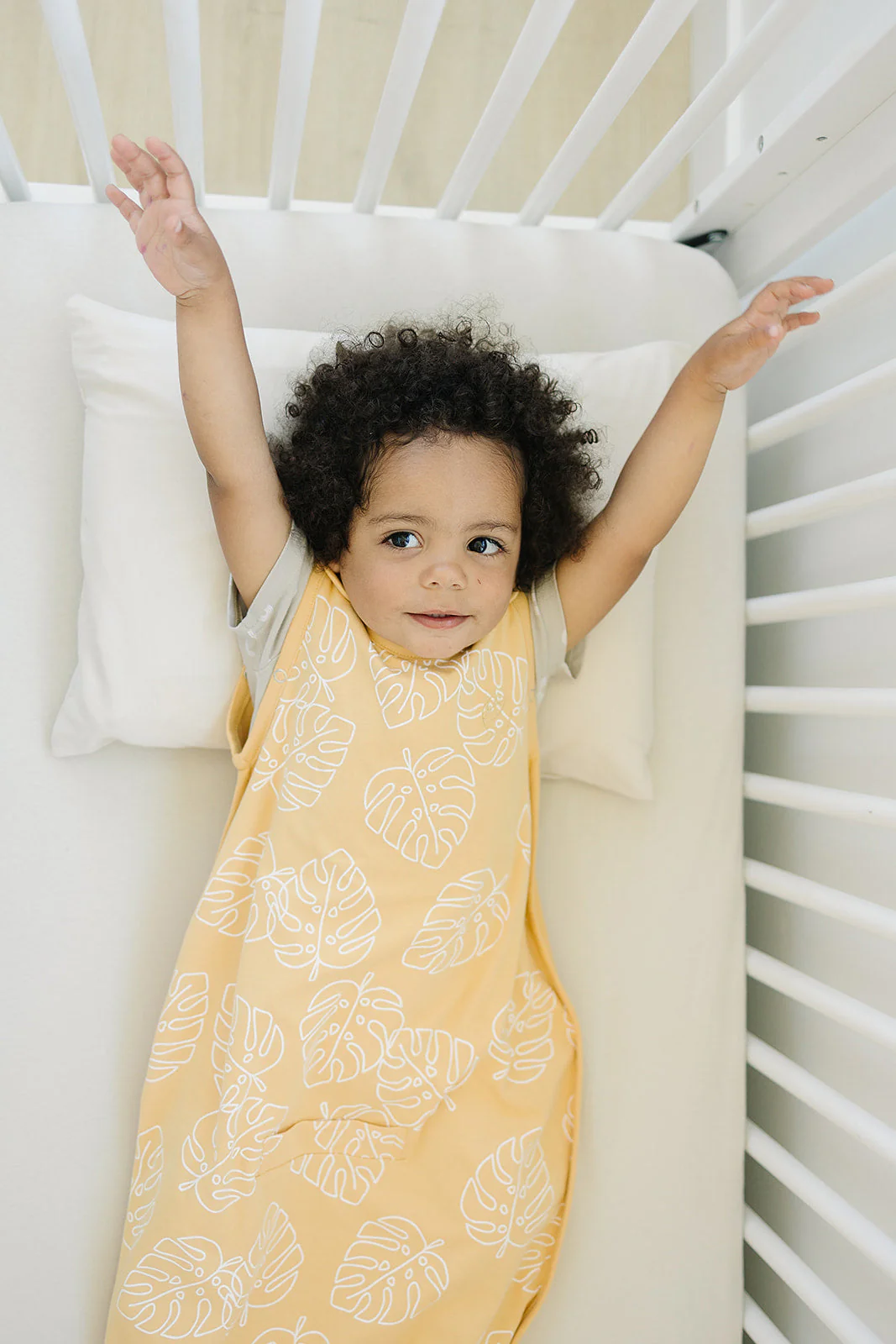 Ecolino® Adjustable Baby Sleep Bag, Organic Cotton, Universal Size: 2 Months - 2 Years, Monstera Leaf - Image 6