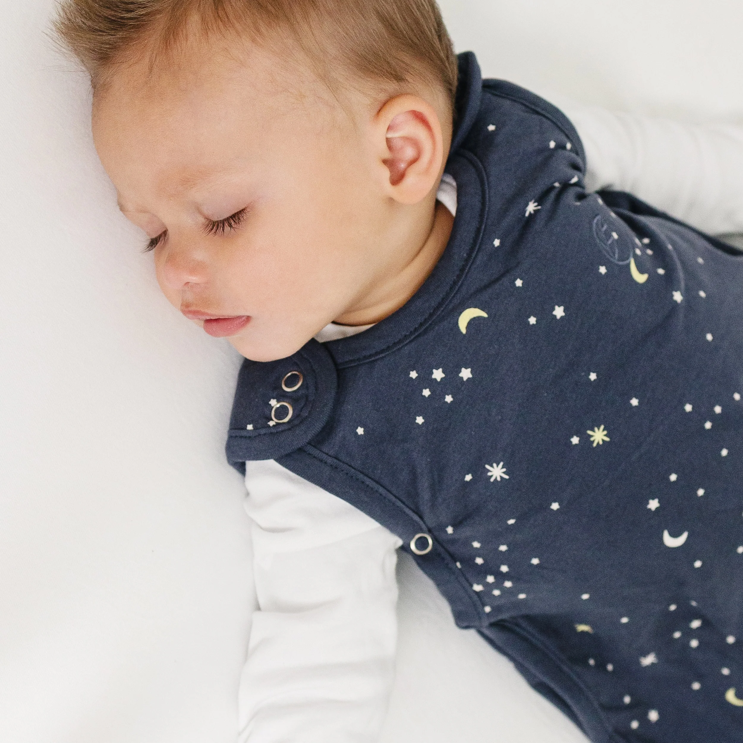 Ecolino® Adjustable Baby Sleep Bag, Organic Cotton, Universal Size: 2 Months - 2 Years, Milky Way Ink - Image 3