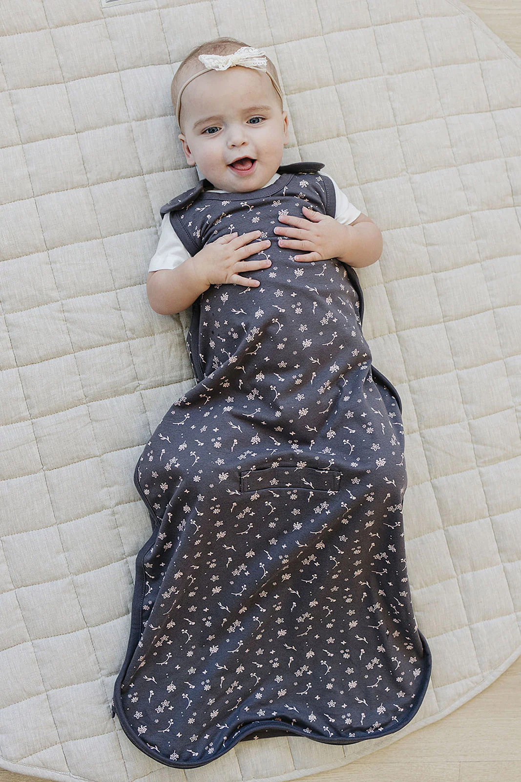 Ecolino® Adjustable Baby Sleep Bag, Organic Cotton, Universal Size: 2 Months - 2 Years, Small Flower - Image 11