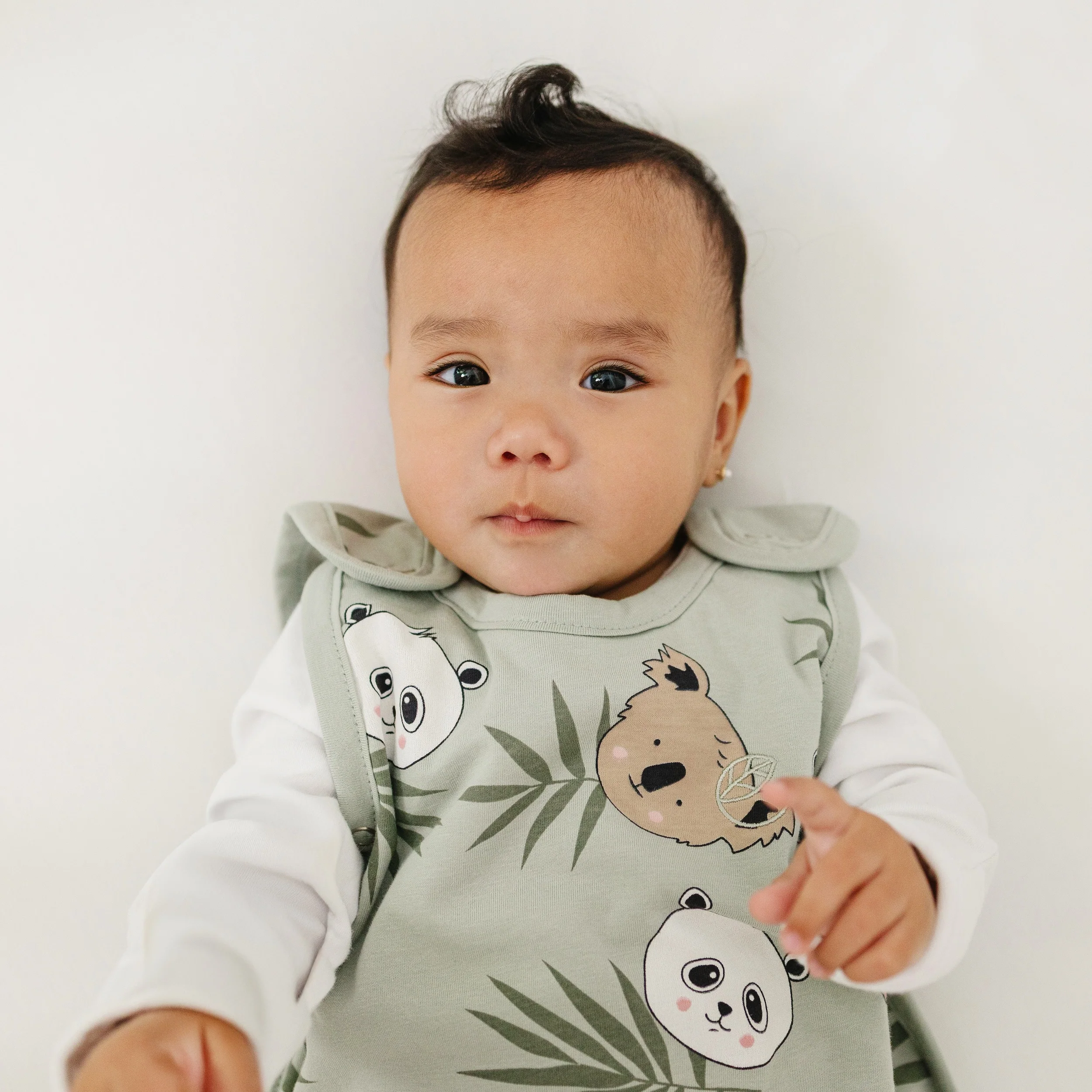 Ecolino® Adjustable Baby Sleep Bag, Organic Cotton, Universal Size: 2 Months - 2 Years, Treetop Safari - Image 3
