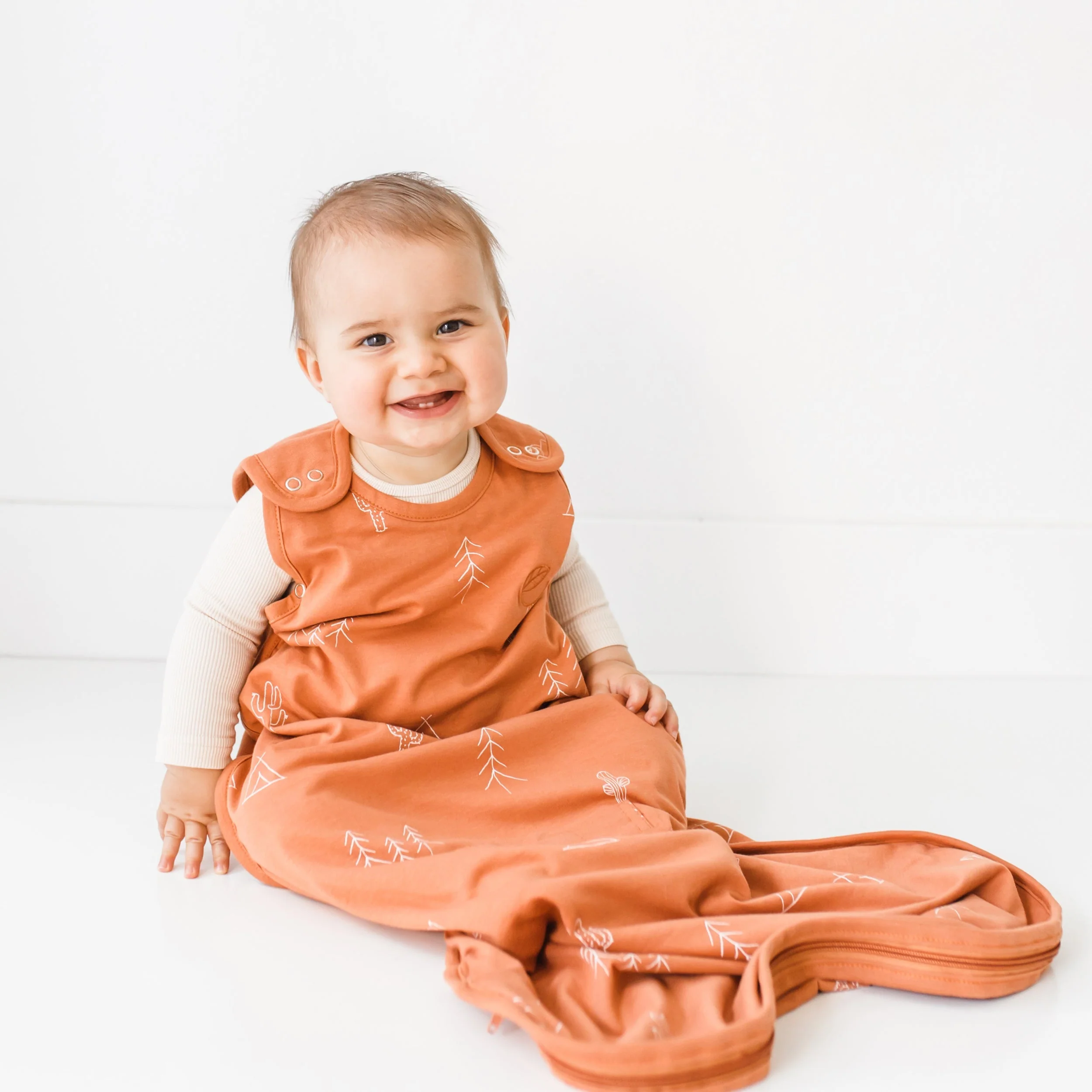 Ecolino® Adjustable Toddler Sleep Bag, Organic Cotton, Universal Size: 2 - 4 Years, Desert - Image 5