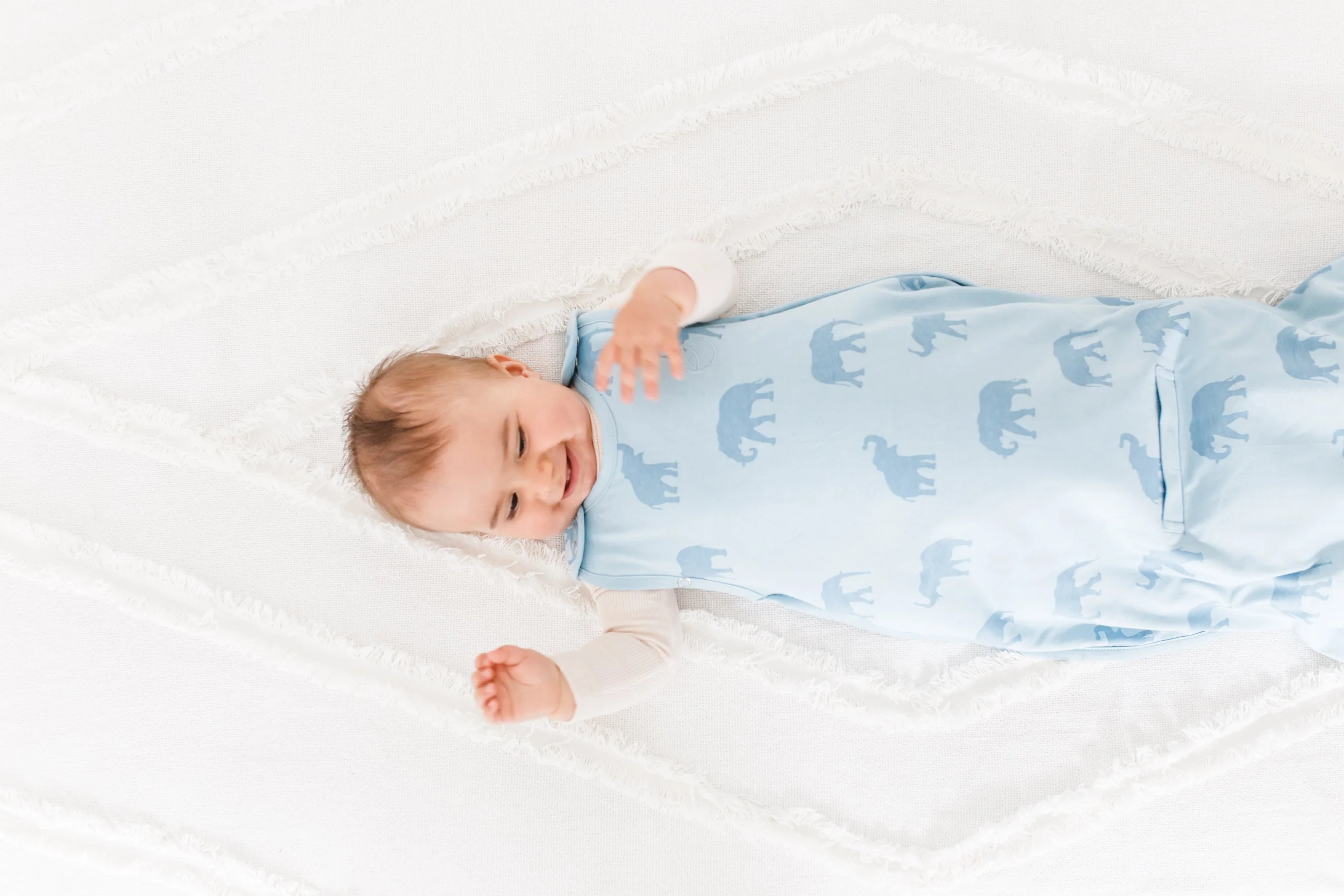 Ecolino® Adjustable Toddler Sleep Bag, Organic Cotton, Universal Size: 2 - 4 Years, Elephant - Image 3