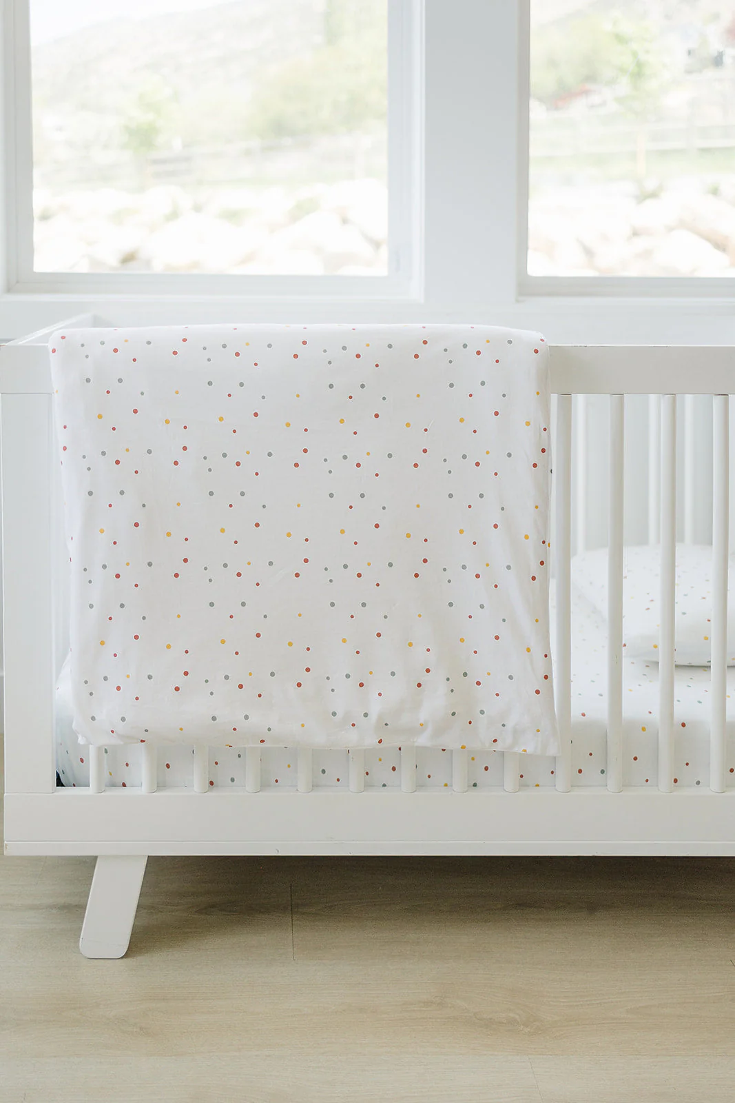 Ecolino® Duvet Cover, 100% Organic Cotton, Crib or Toddler, Dots - Image 4