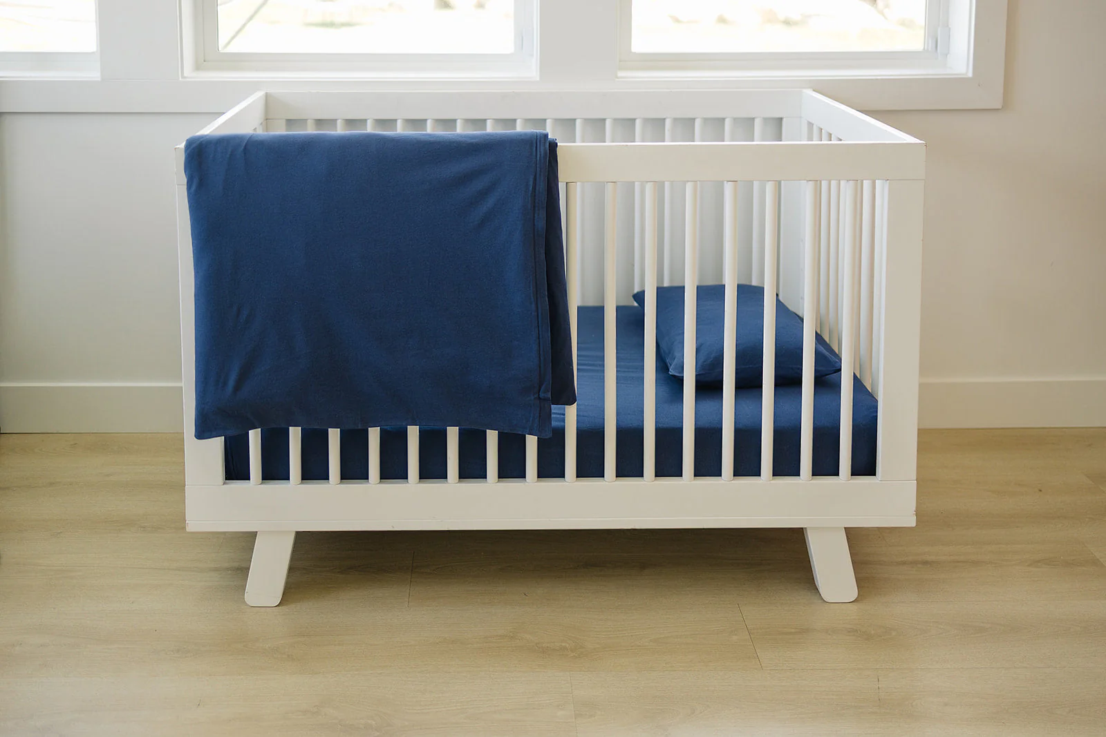 Ecolino® Duvet Cover, 100% Organic Cotton, Crib or Toddler, Navy Blue - Image 4