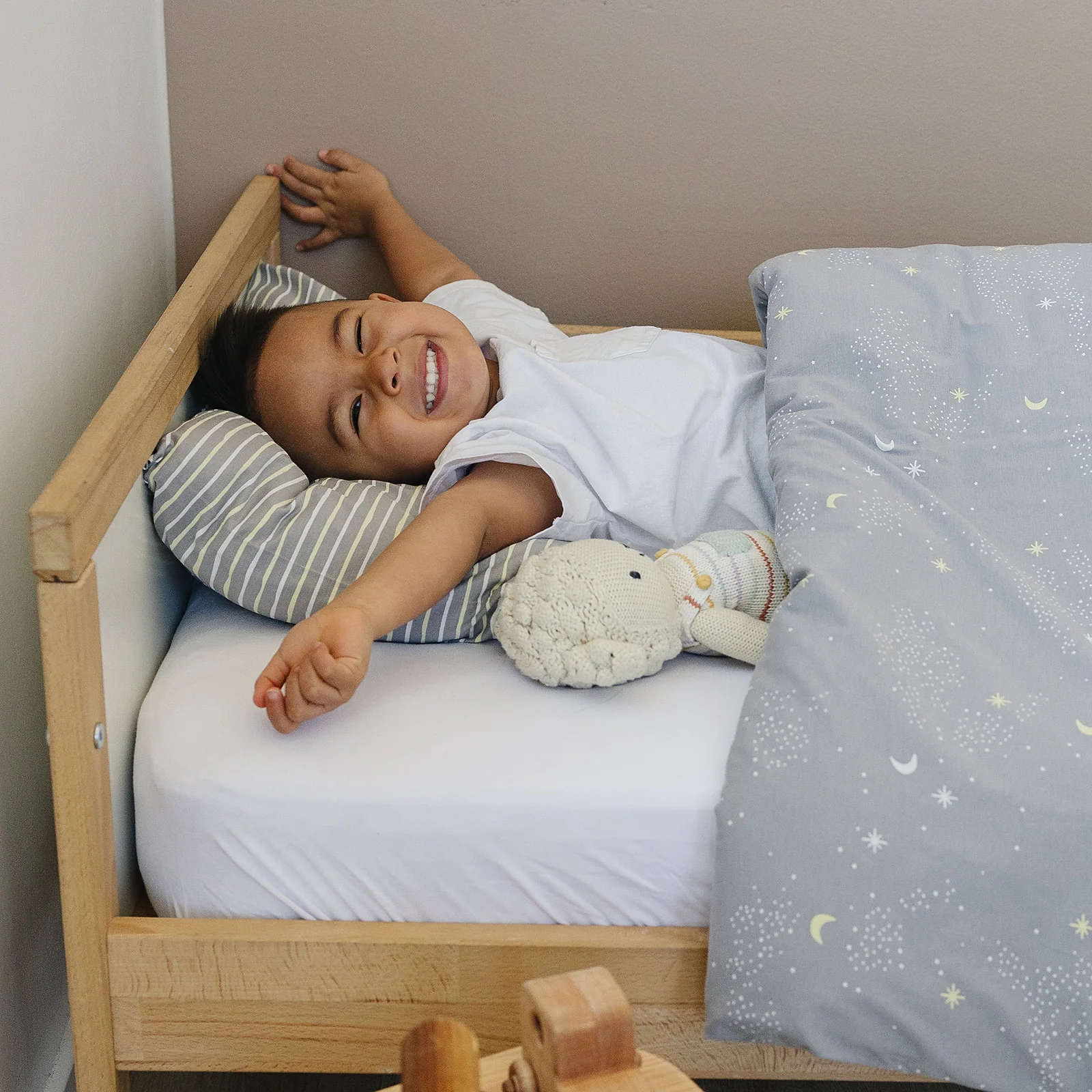 Ecolino® Duvet Cover, 100% Organic Cotton, Crib or Toddler, Milky Way - Image 5