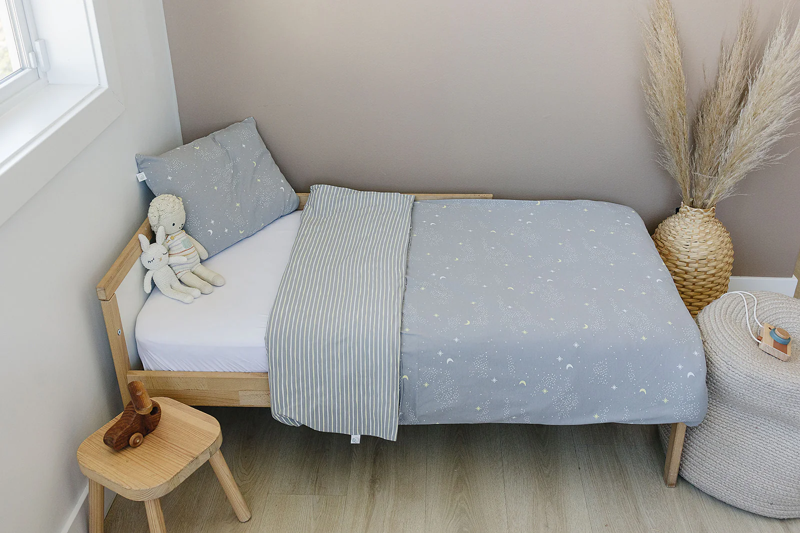 Ecolino® Duvet Cover, 100% Organic Cotton, Crib or Toddler, Milky Way - Image 7