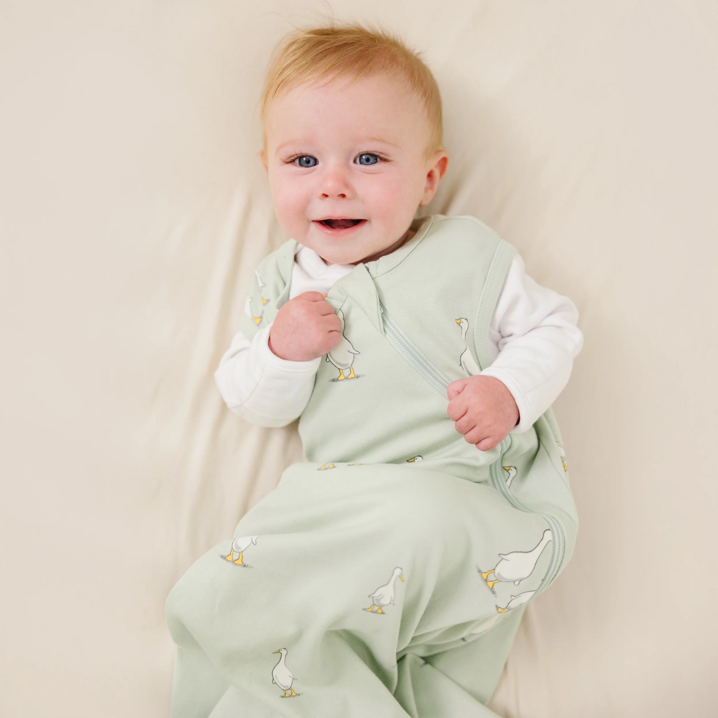 Ecolino® Organic Cotton Classic Baby Sleep Bag or Sack, Goose - Image 3