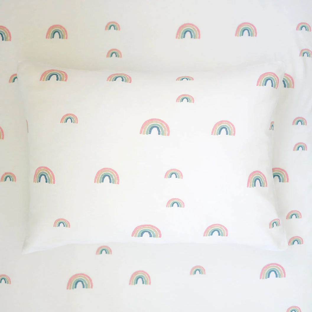 Ecolino® Pillowcases, 100% Organic Cotton, 2 Pack, Navy Blue + Rainbow - Image 3
