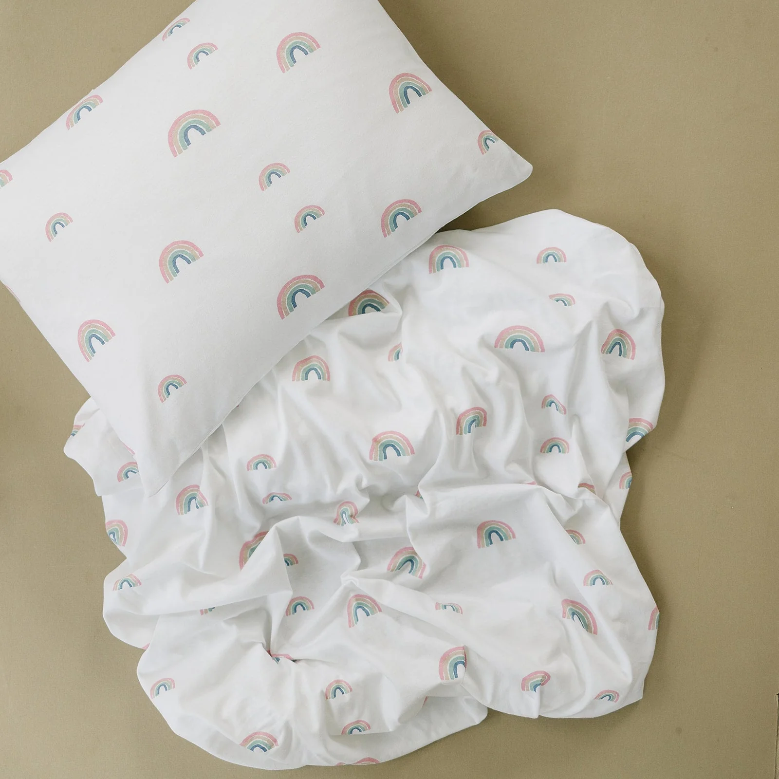 Ecolino® Pillowcases, 100% Organic Cotton, 2 Pack, Navy Blue + Rainbow - Image 5