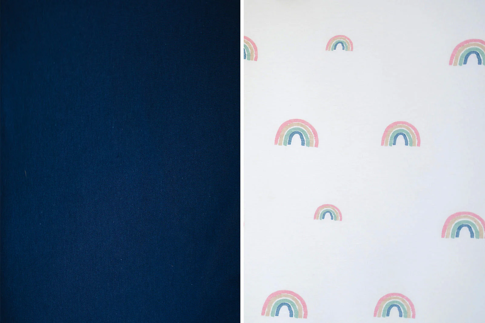Ecolino® Pillowcases, 100% Organic Cotton, 2 Pack, Navy Blue + Rainbow - Image 6
