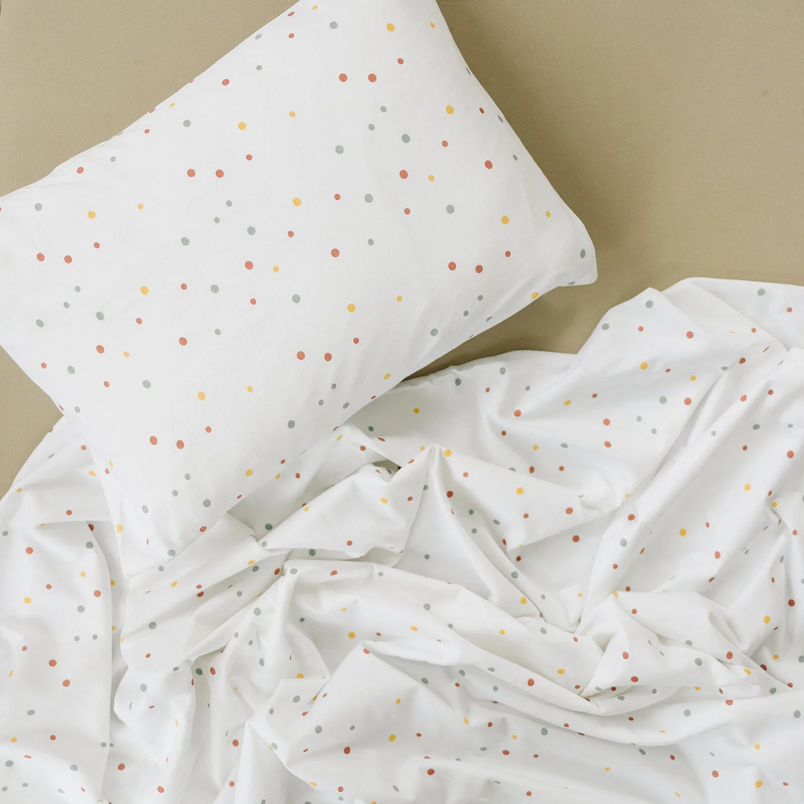 Ecolino® Pillowcases, 100% Organic Cotton, 2 Pack, Oat + Dots - Image 4