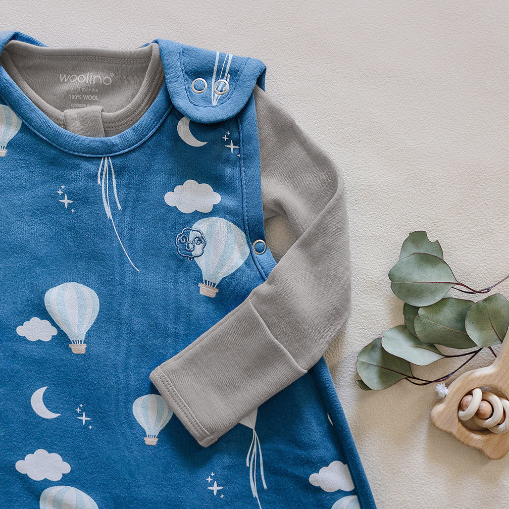 Footie Pajamas, Merino Wool, Dove - Image 6