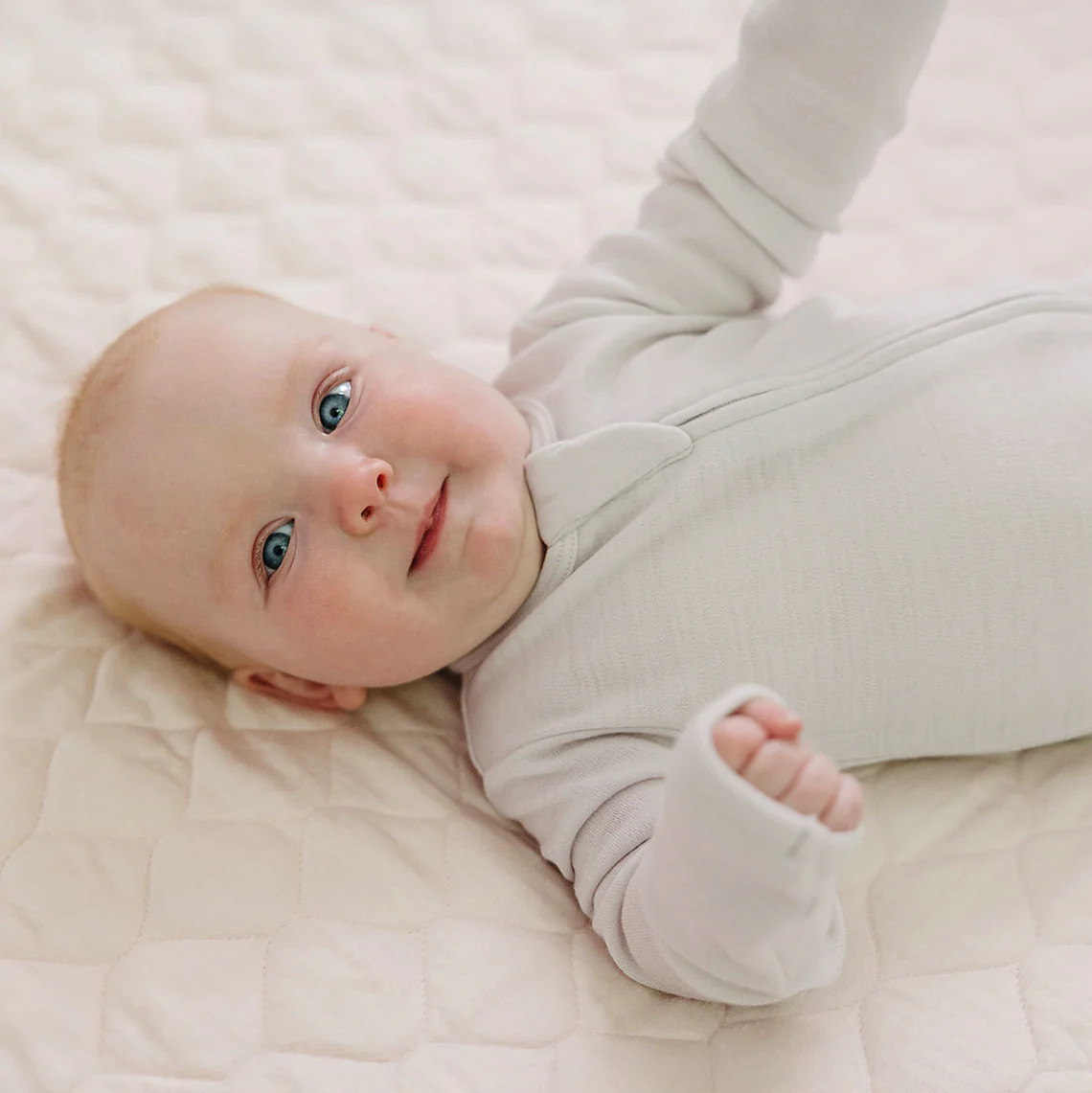 Footie Pajamas, Merino Wool, Oat - Image 3
