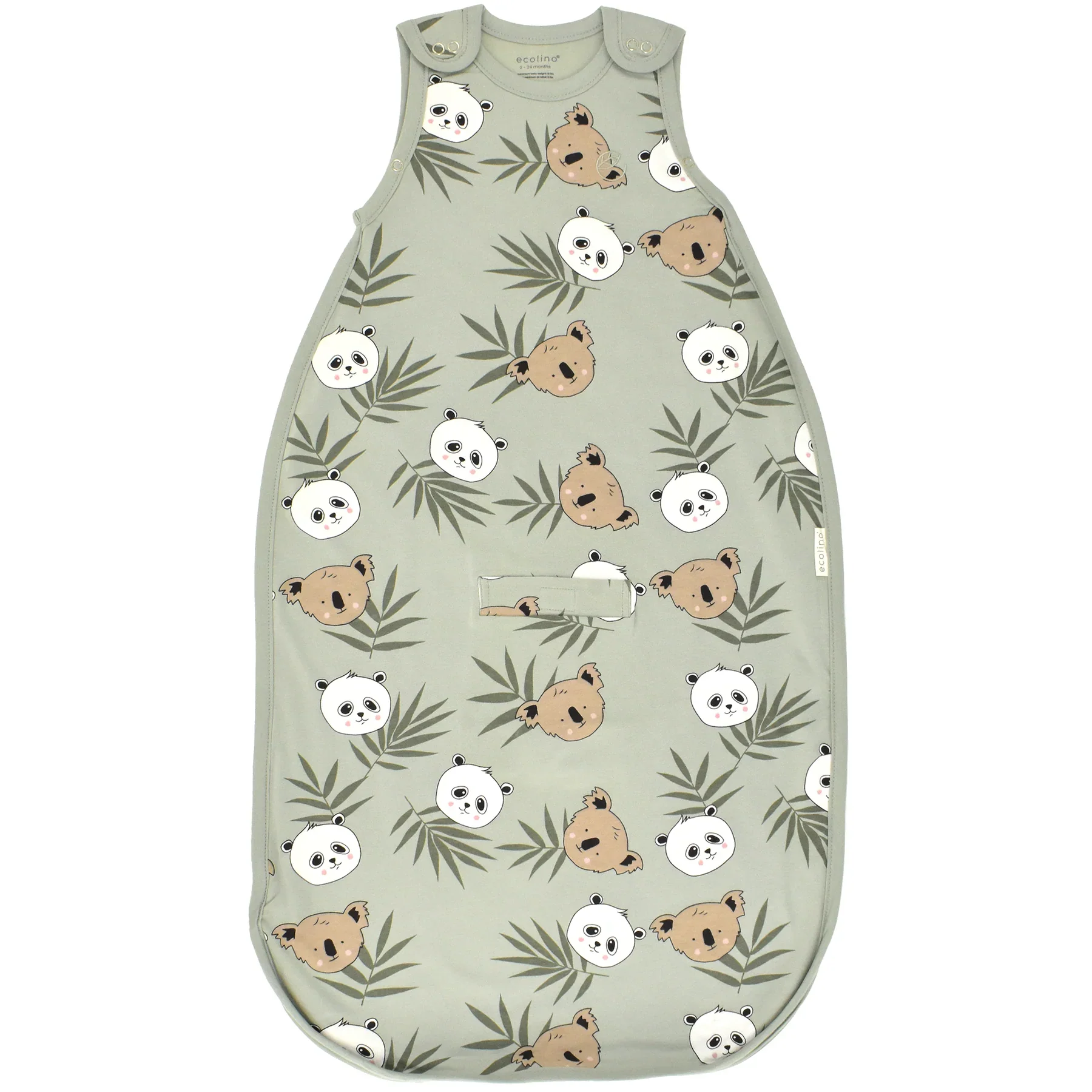 Imperfect Ecolino® Adjustable Baby Sleep Bag, Organic Cotton, Universal Size: 2 Months - 2 Years, Treetop Safari