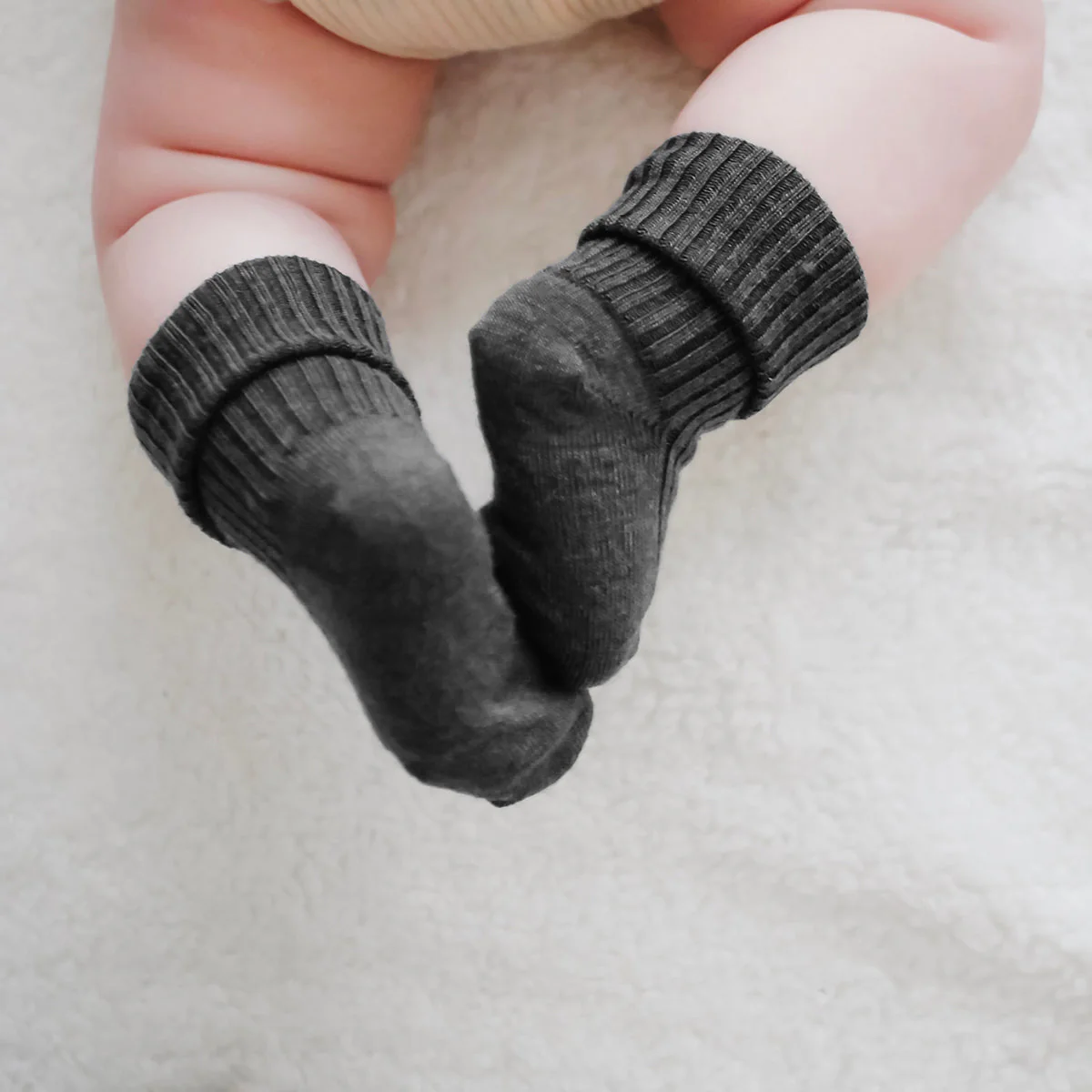 Imperfect Wool Socks, Baby and Toddler, Light & Dark Slate - Image 3