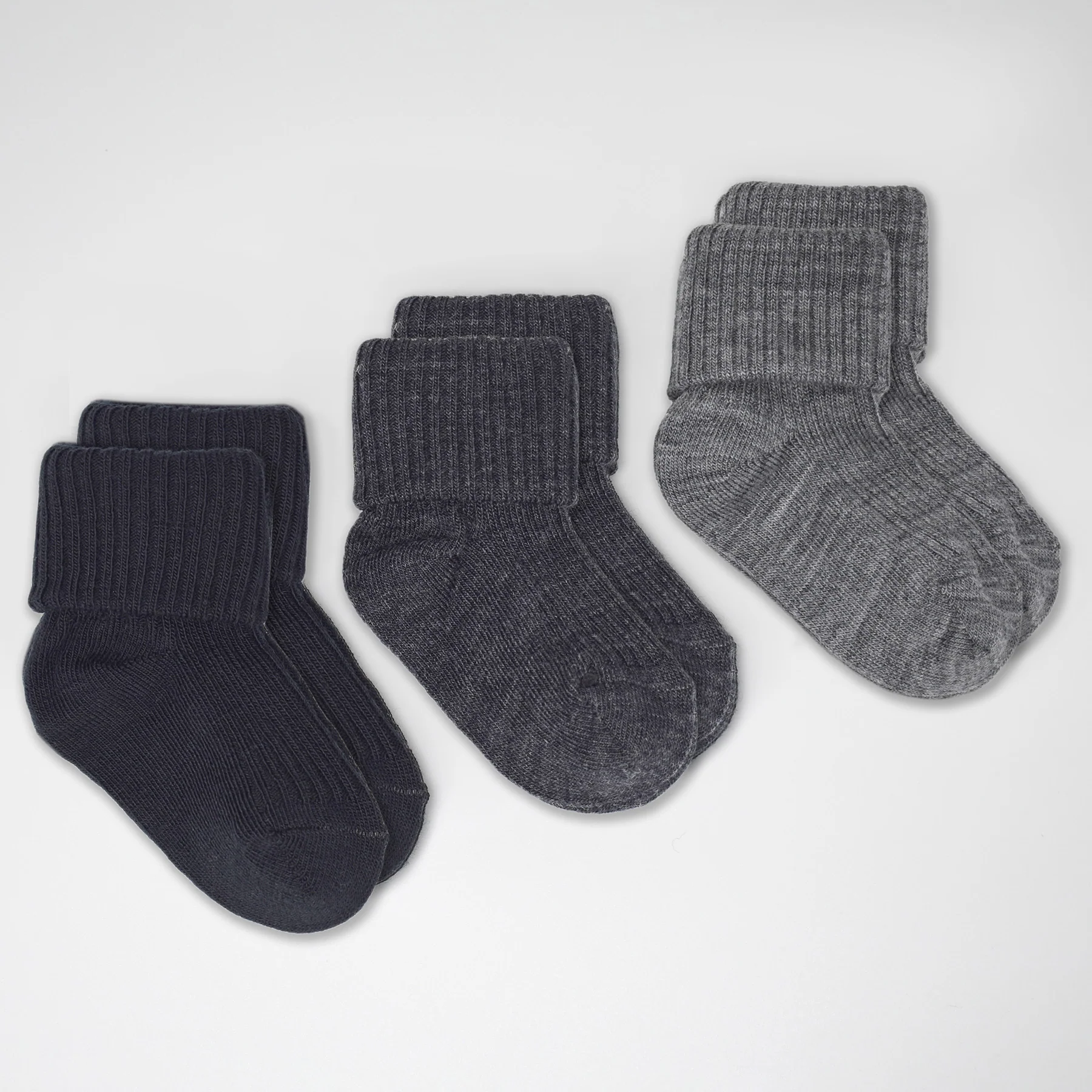 Imperfect Wool Socks, Baby and Toddler, Light & Dark Slate - Image 9