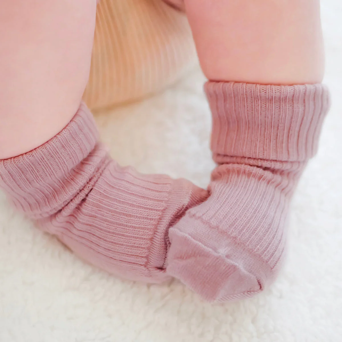Wool Socks, Baby and Toddler, Pink & Rose - Image 3