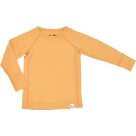 Kids Merino Wool Base Layer, Long Sleeve Top, Honey - Image 6