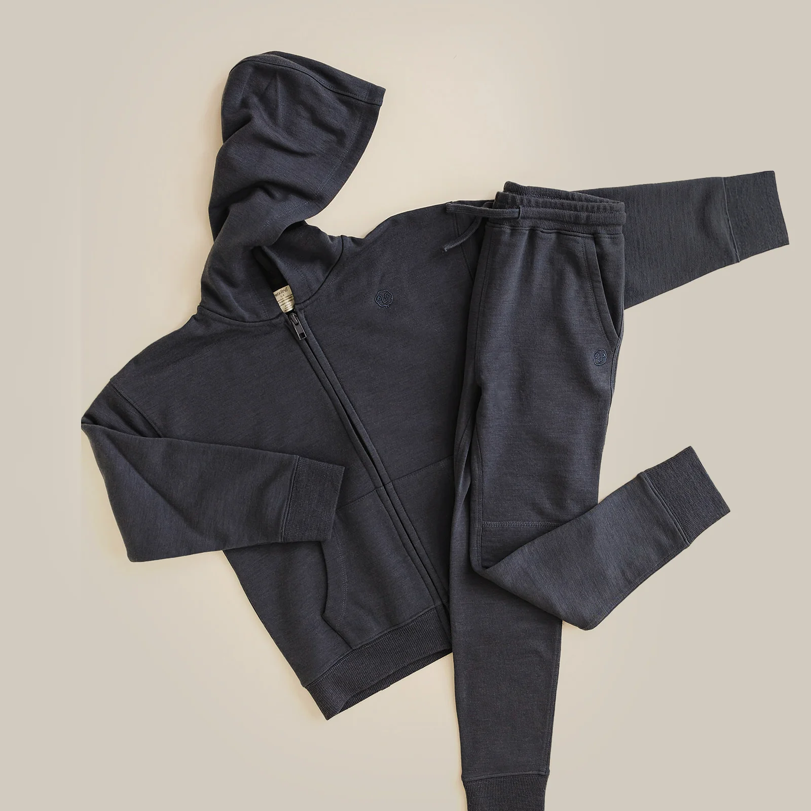 Kids Merino Wool Hoodie, Blueberry - Image 6