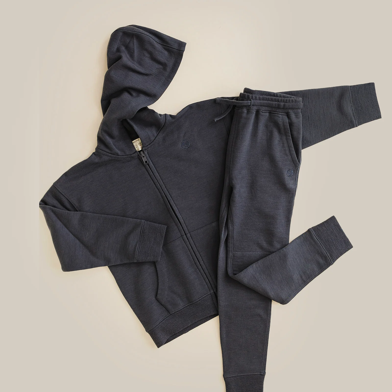 Kids Merino Wool Joggers, Blueberry - Image 5