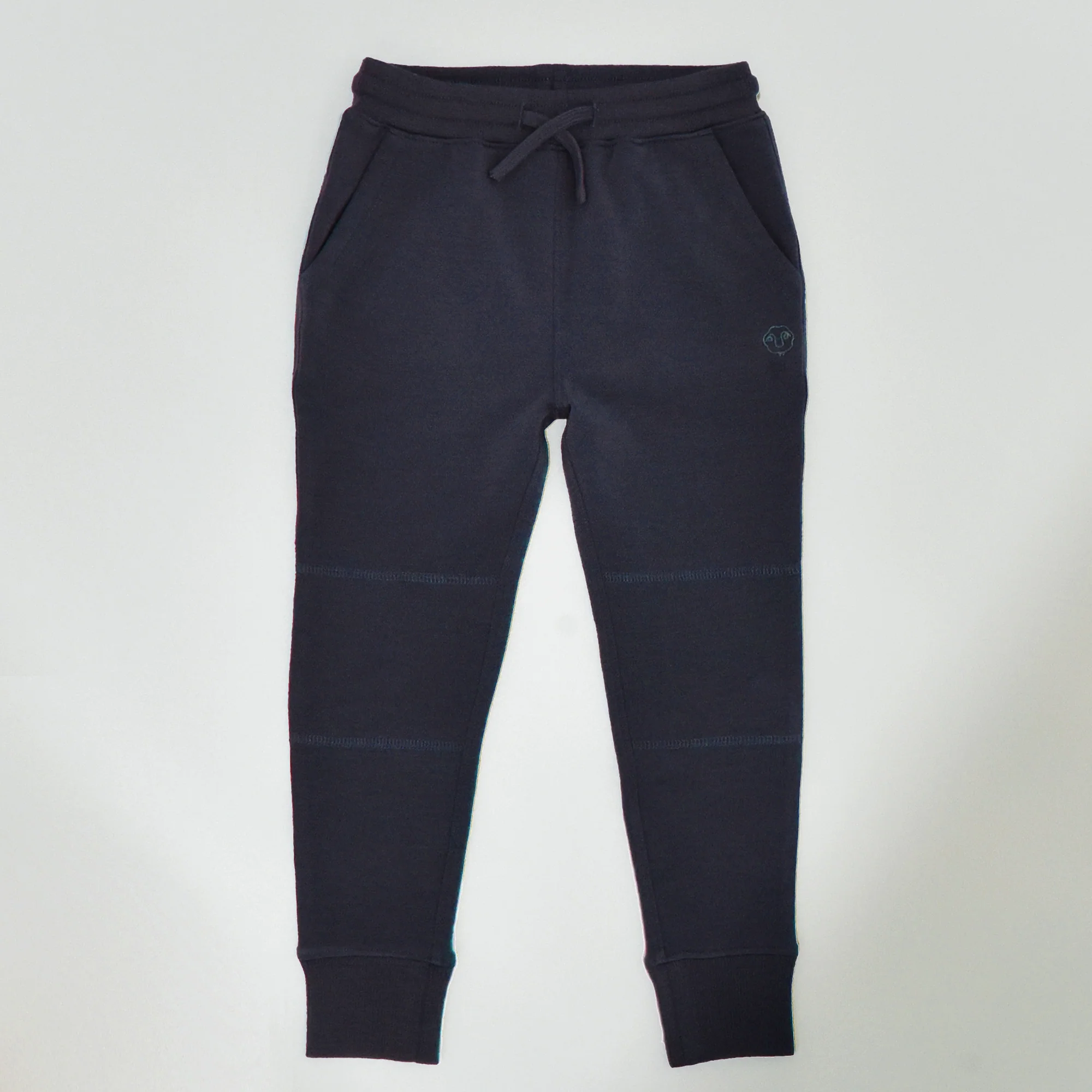 Kids Merino Wool Joggers, Blueberry - Image 7