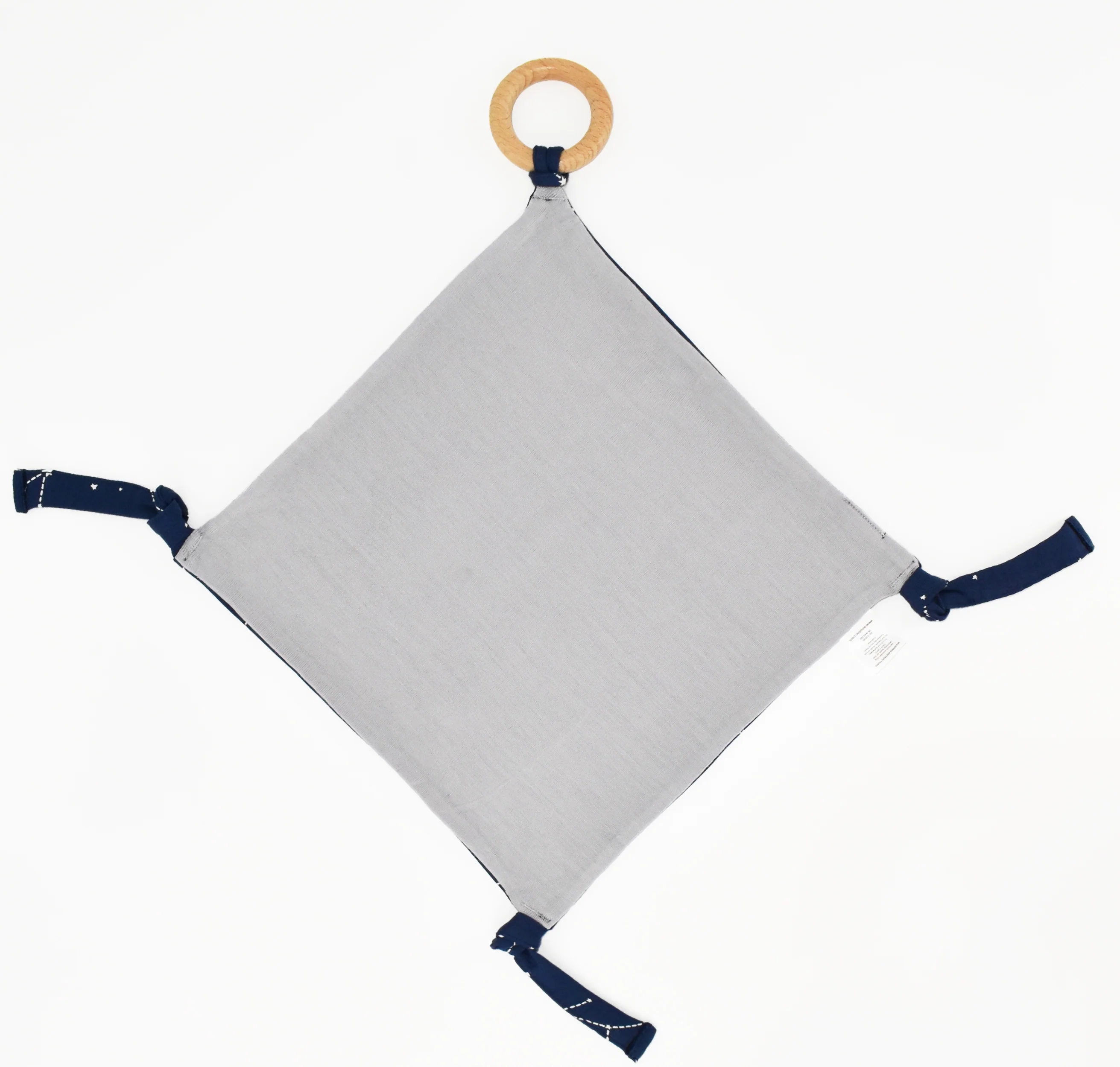 Lovey, Merino Wool and Organic Cotton with Removable Teething Ring, Night Sky™ - Image 3