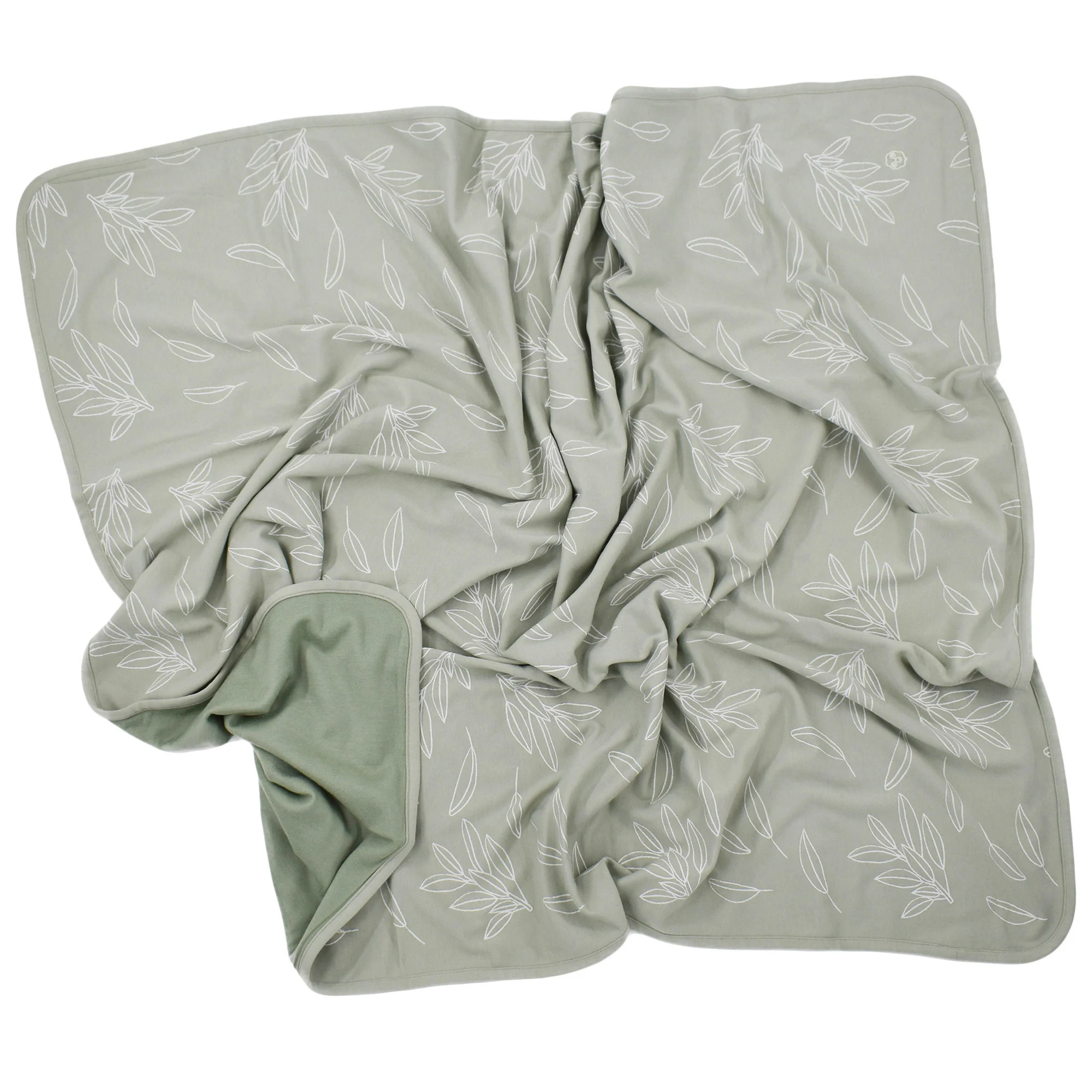 Toddler Blanket, 4 Season® Merino Wool & Organic Cotton, 52.5" x 40", Sage - Image 3