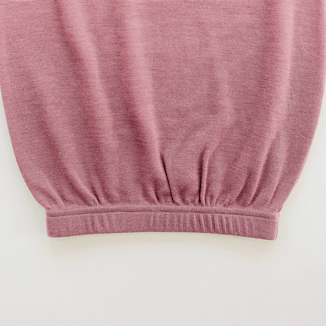 Baby Gown, Merino Wool, 0-6 Months, Blush - Image 4