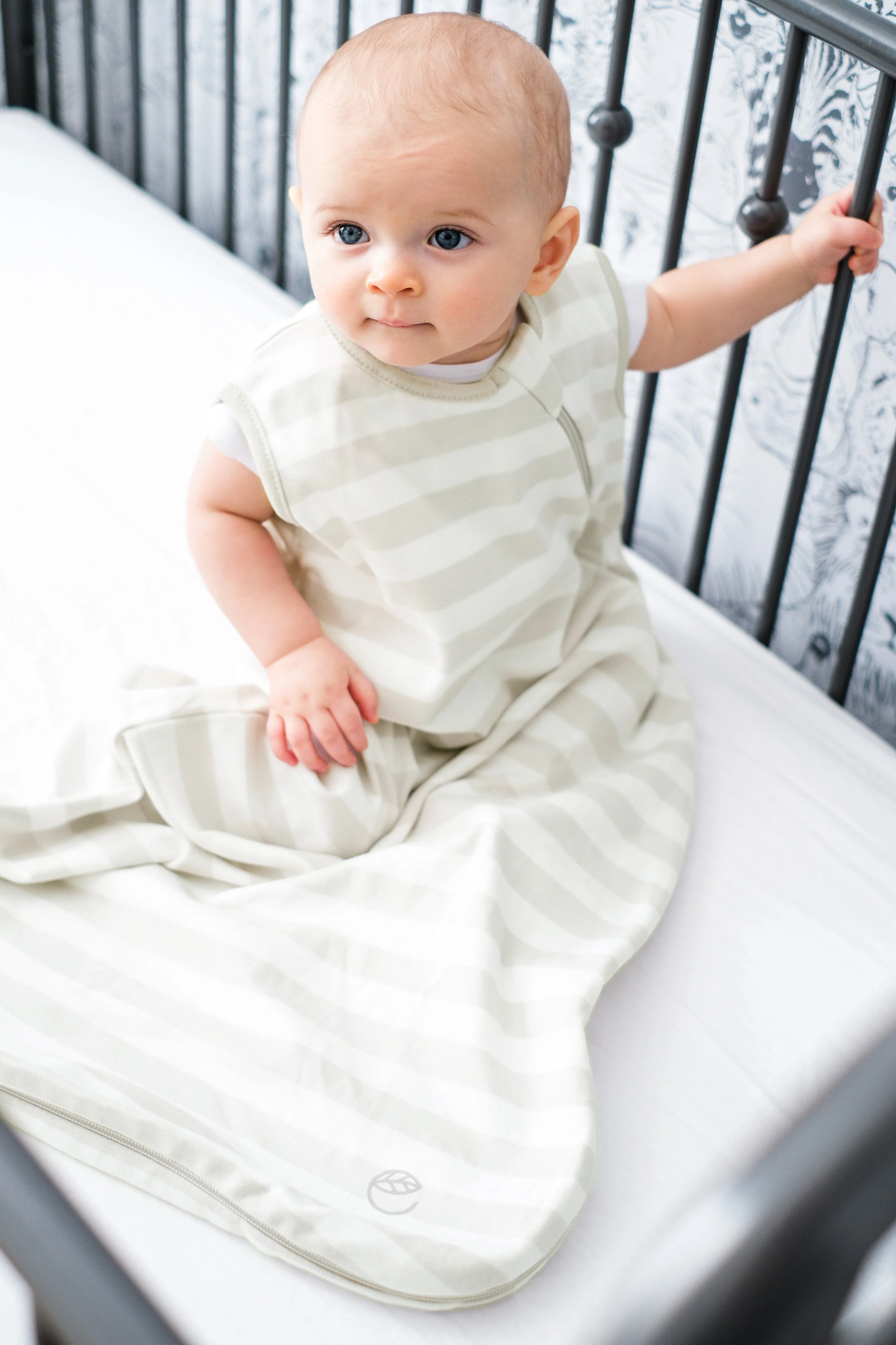 Ecolino® Organic Cotton Classic Baby Sleep Bag or Sack, Gray - Image 4