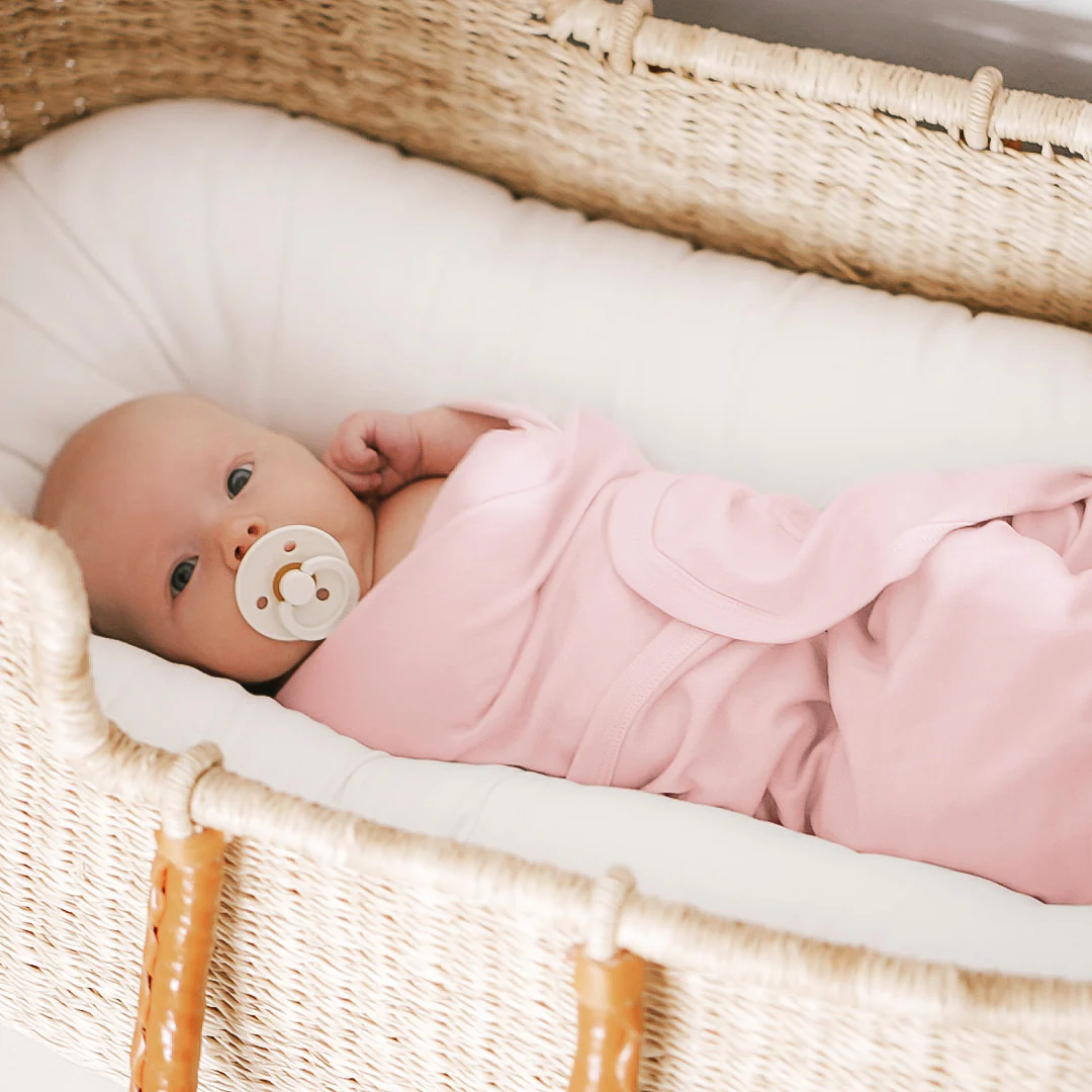 Swaddle Blanket, Merino Wool, Newborn to 3 Months, Crystal Pink - Image 2