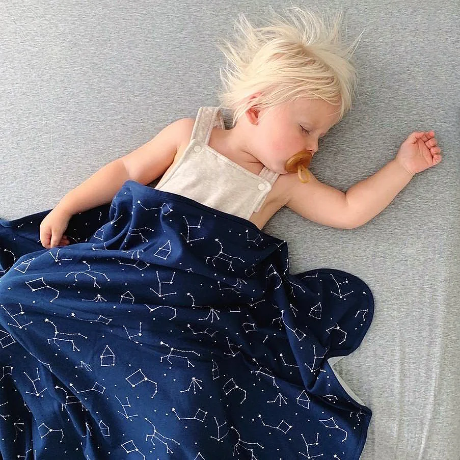 Toddler Blanket, 4 Season® Merino Wool & Organic Cotton Blanket, 52.5" x 40", Night Sky™ - Image 3