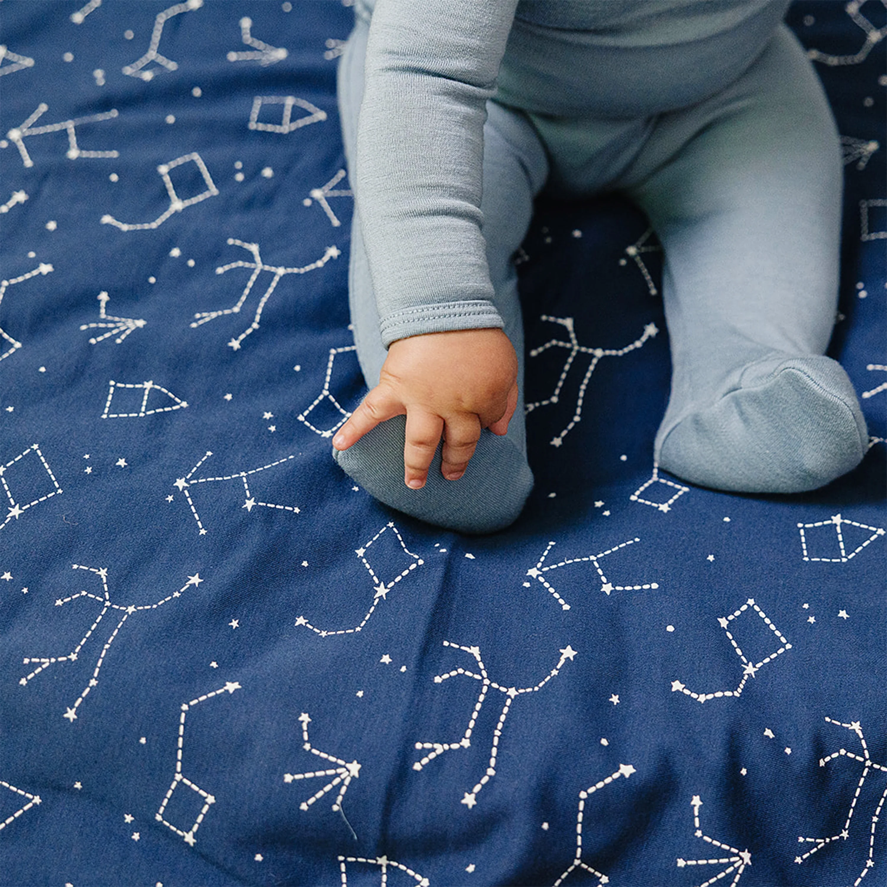 Toddler Blanket, 4 Season® Merino Wool & Organic Cotton Blanket, 52.5" x 40", Night Sky™ - Image 4