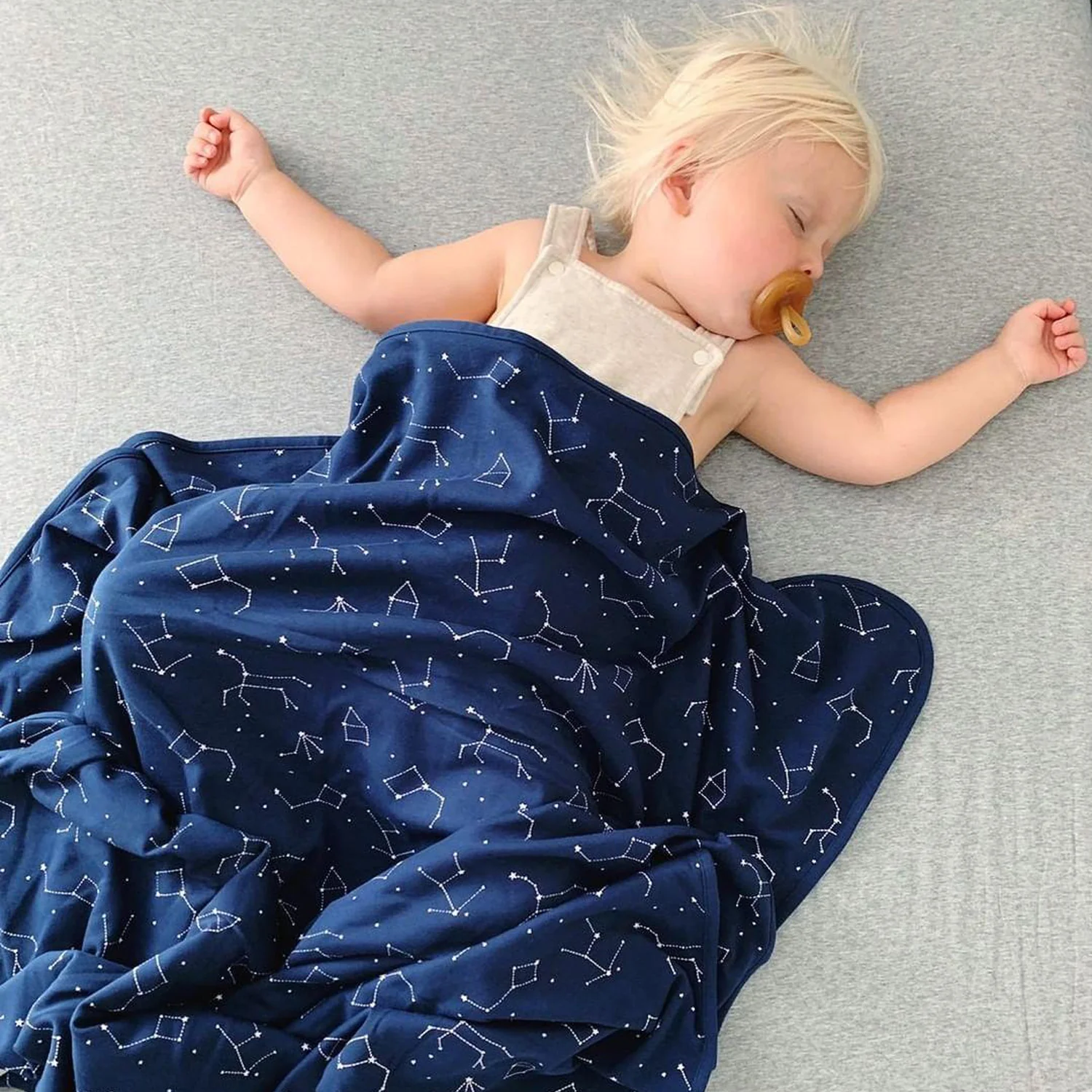 Toddler Blanket, 4 Season® Merino Wool & Organic Cotton Blanket, 52.5" x 40", Night Sky™ - Image 6