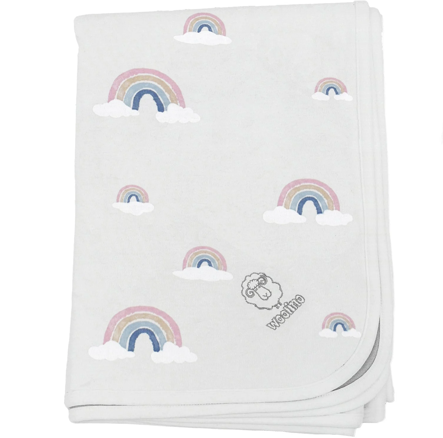 Toddler Blanket, 4 Season® Merino Wool & Organic Cotton Blanket, 52.5" x 40", Rainbow - Image 9