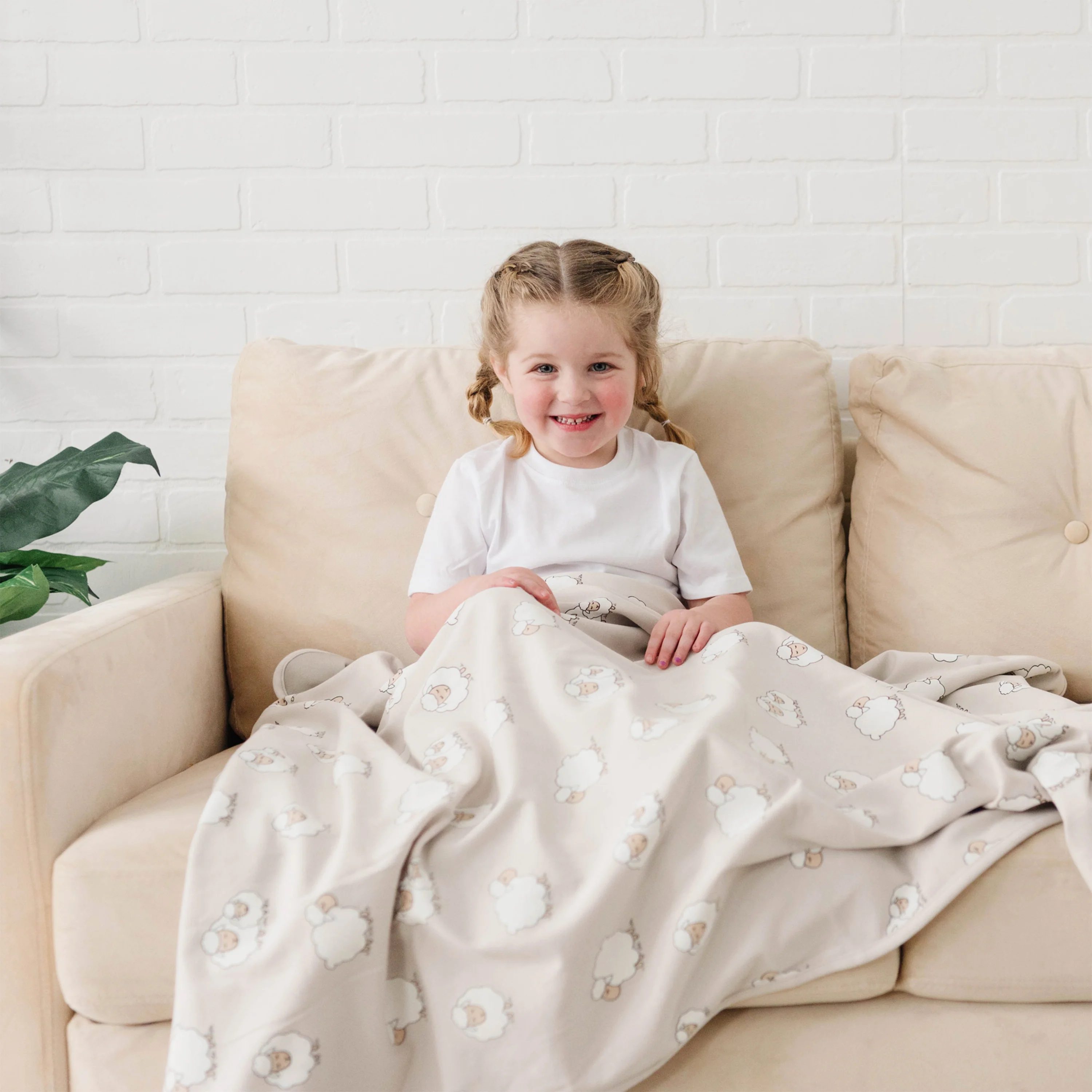Toddler Blanket, 4 Season® Merino Wool & Organic Cotton Blanket, 52.5" x 40", Sheep - Image 5