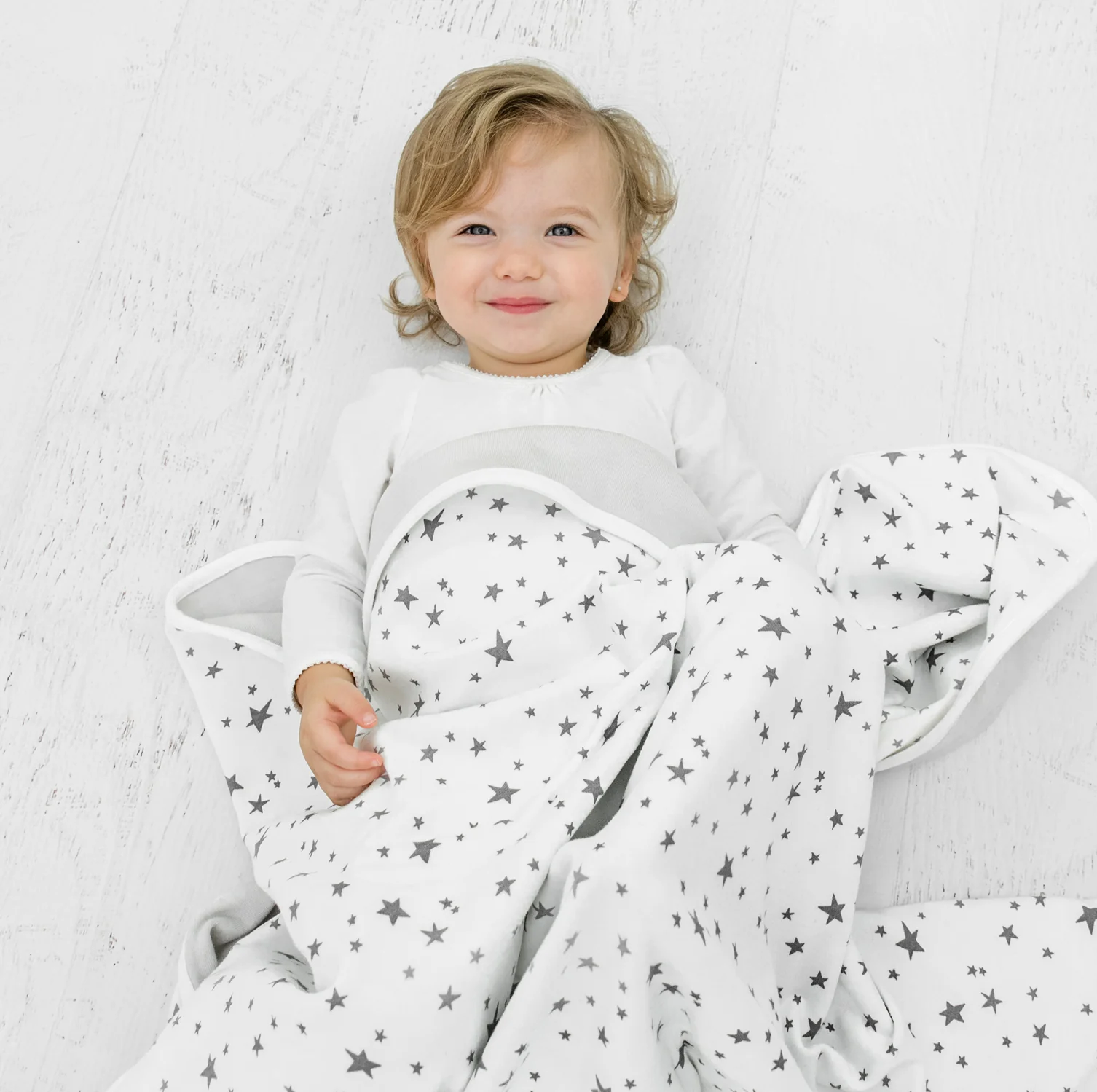 Toddler Blanket, 4 Season® Merino Wool & Organic Cotton, 52.5" x 40", Star White - Image 5