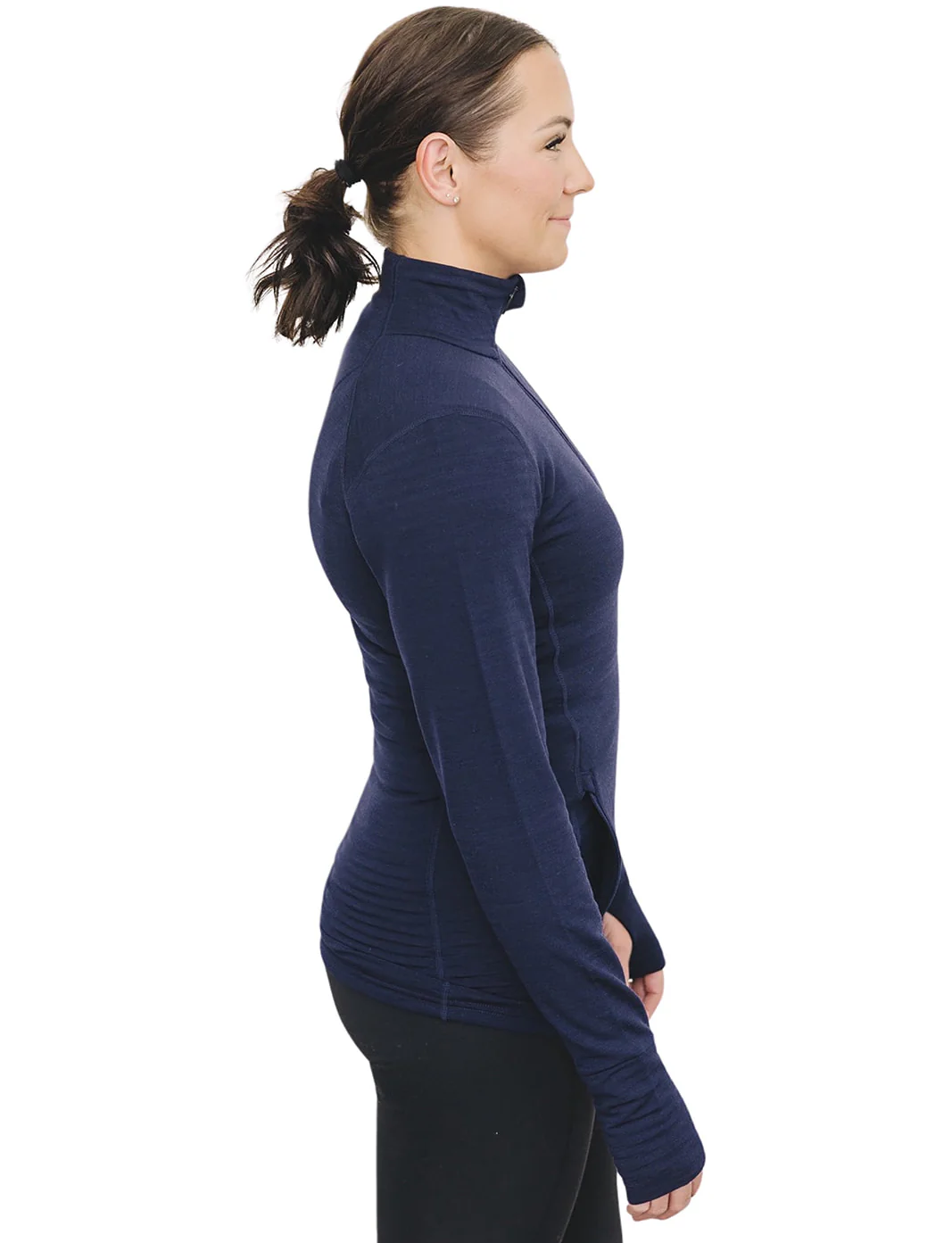 Women's Merino Natural Fleece Full-Zip Jacket, Cosmic Blue - Image 6