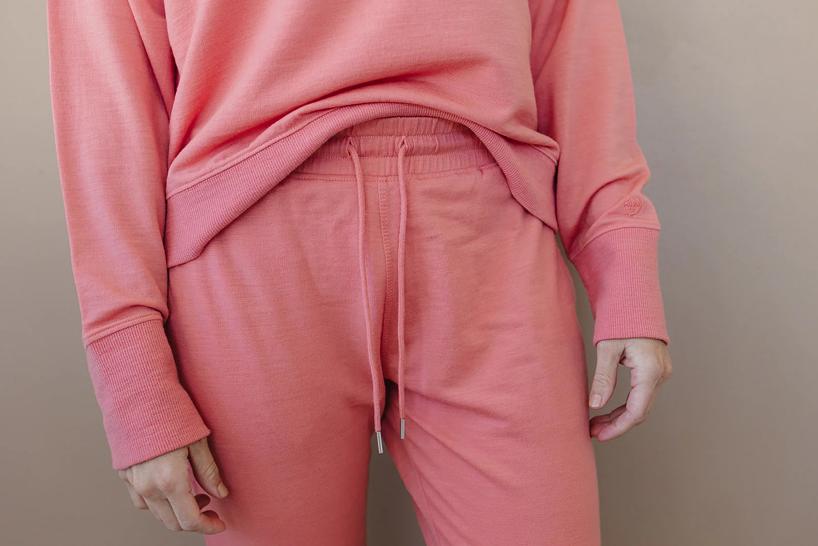 Women's Merino Wool Jogger, Dusty Rose - Image 5