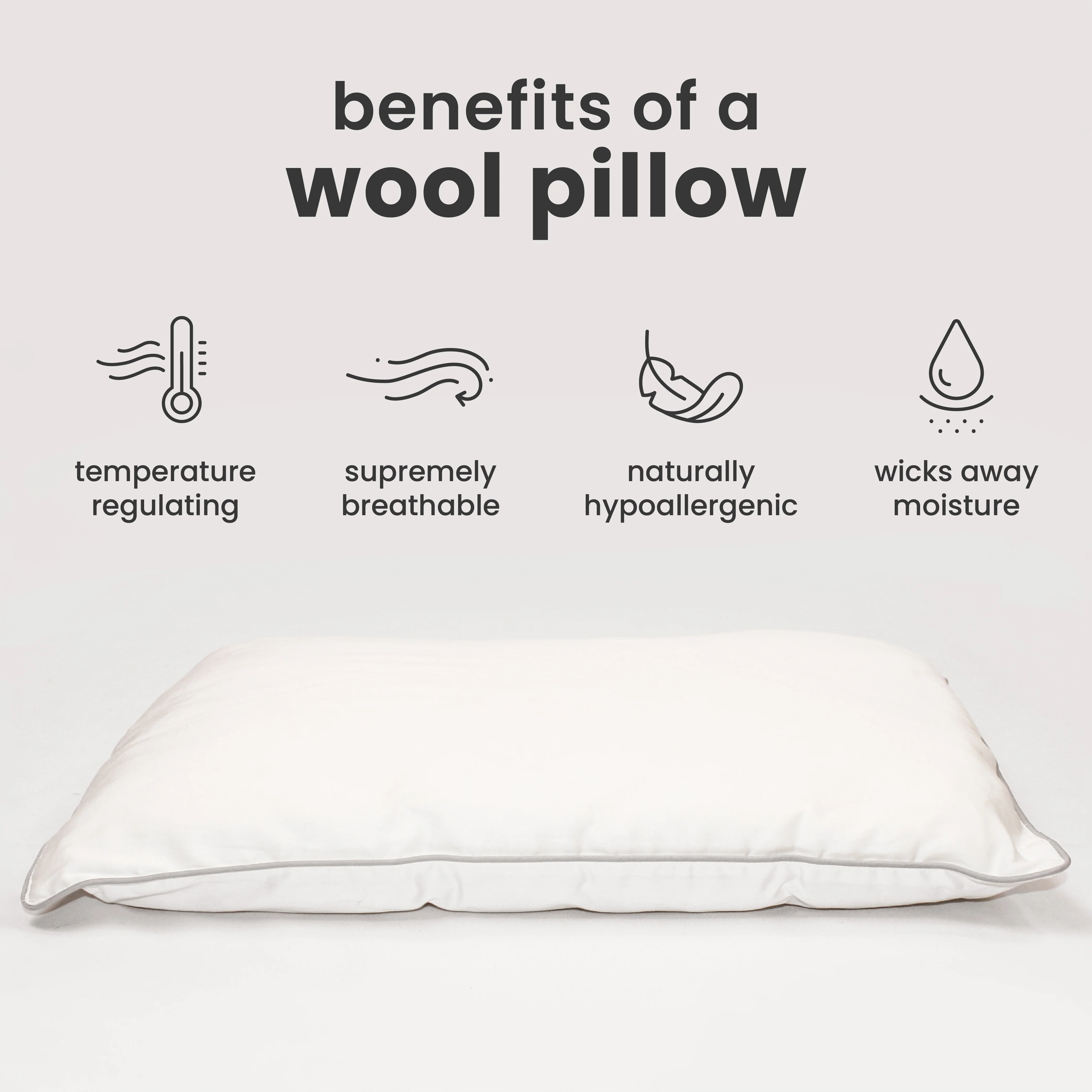 Wool Pillow, Toddler and Kids, Size: 14"x19" - Image 3