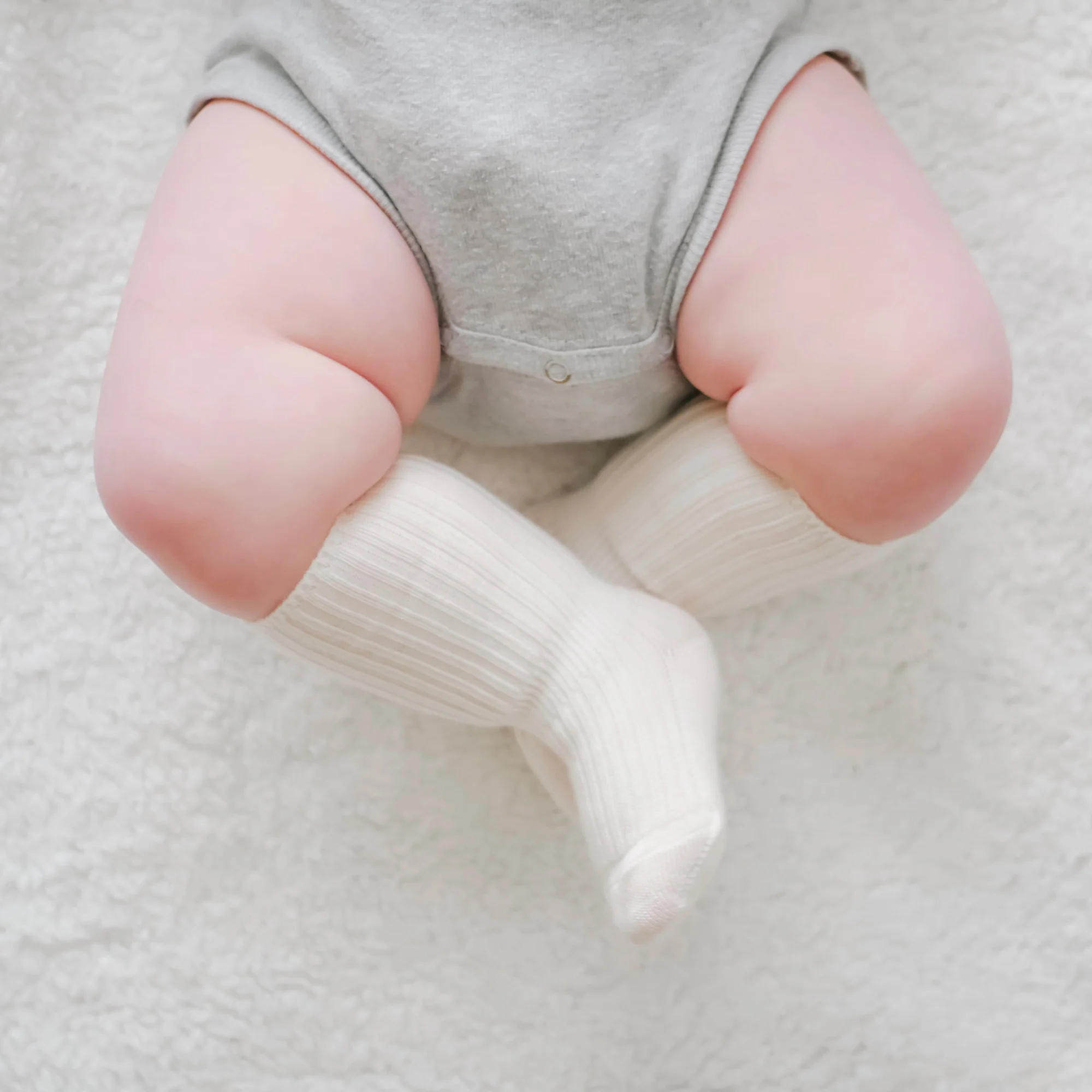 Wool Socks, Baby and Toddler, Brown-Gray & White - Image 3