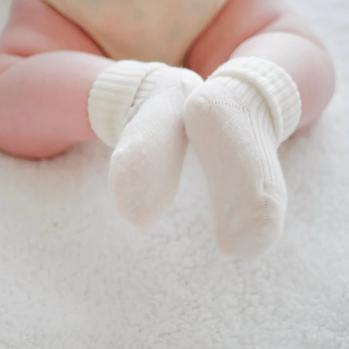 Wool Socks, Baby and Toddler, Brown-Gray & White - Image 5